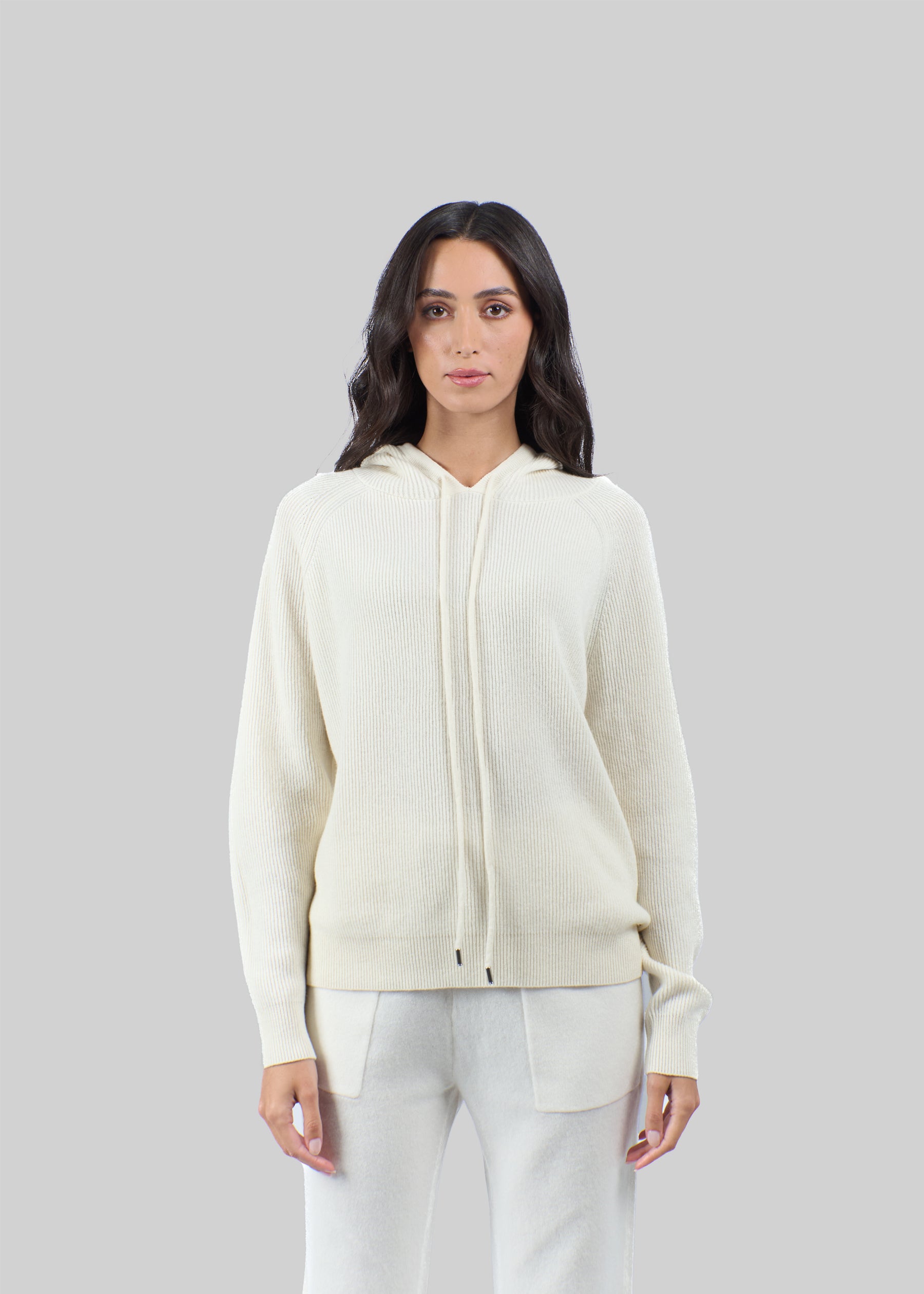 Ondoso Rib Knit Cashmere Hoodie