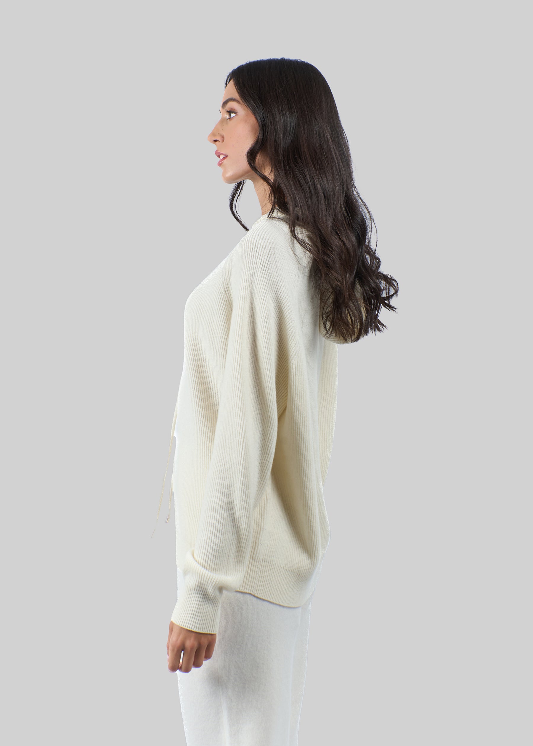 Ondoso Rib Knit Cashmere Hoodie
