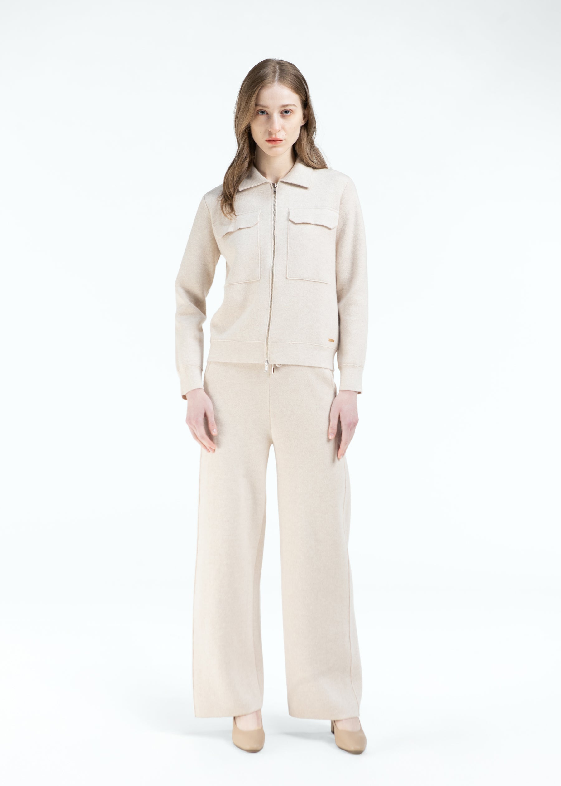 Lazio Cashmere Zip Utility Jacket