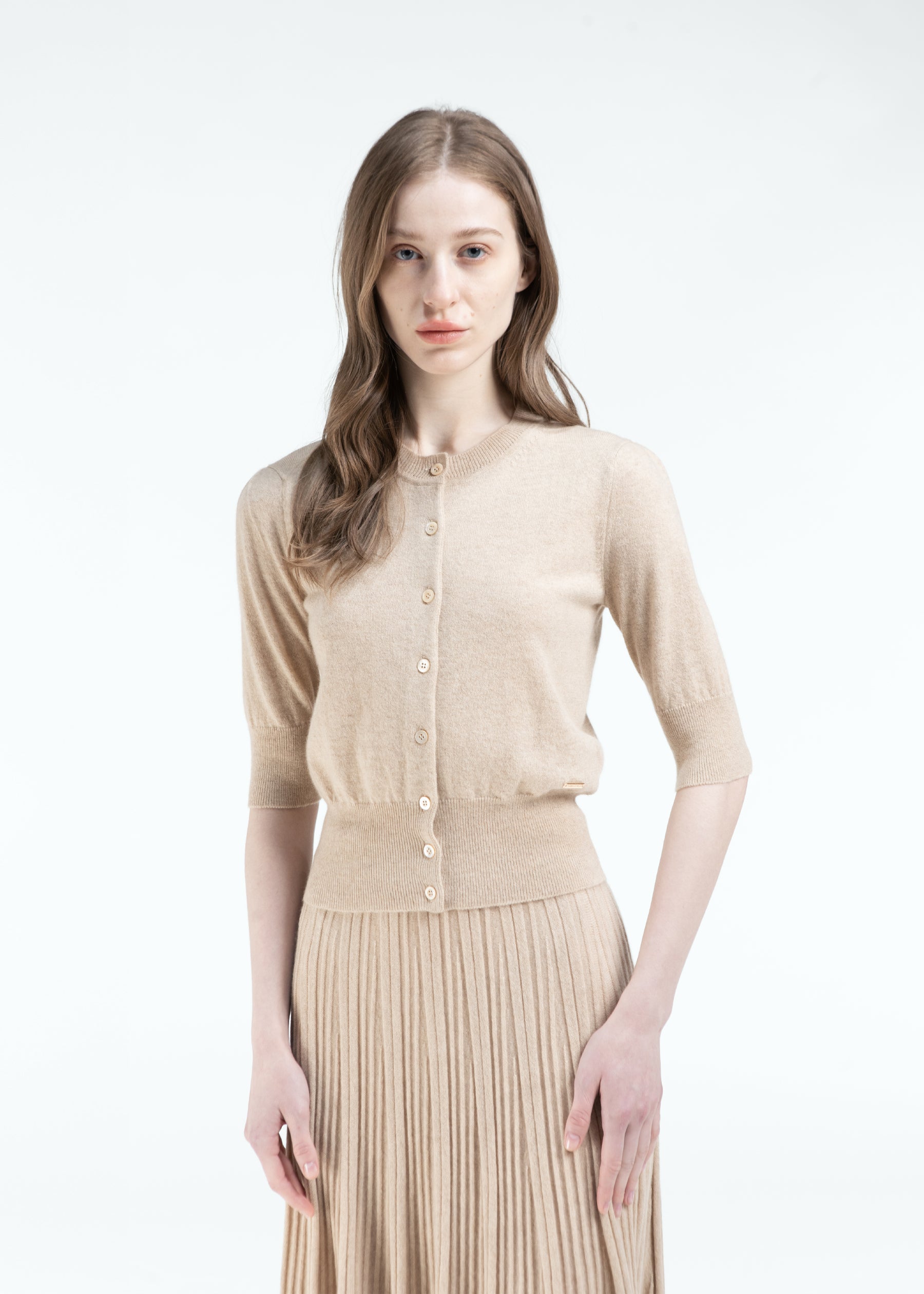 Bracciare Cashmere Cardigan with Mid Sleeves