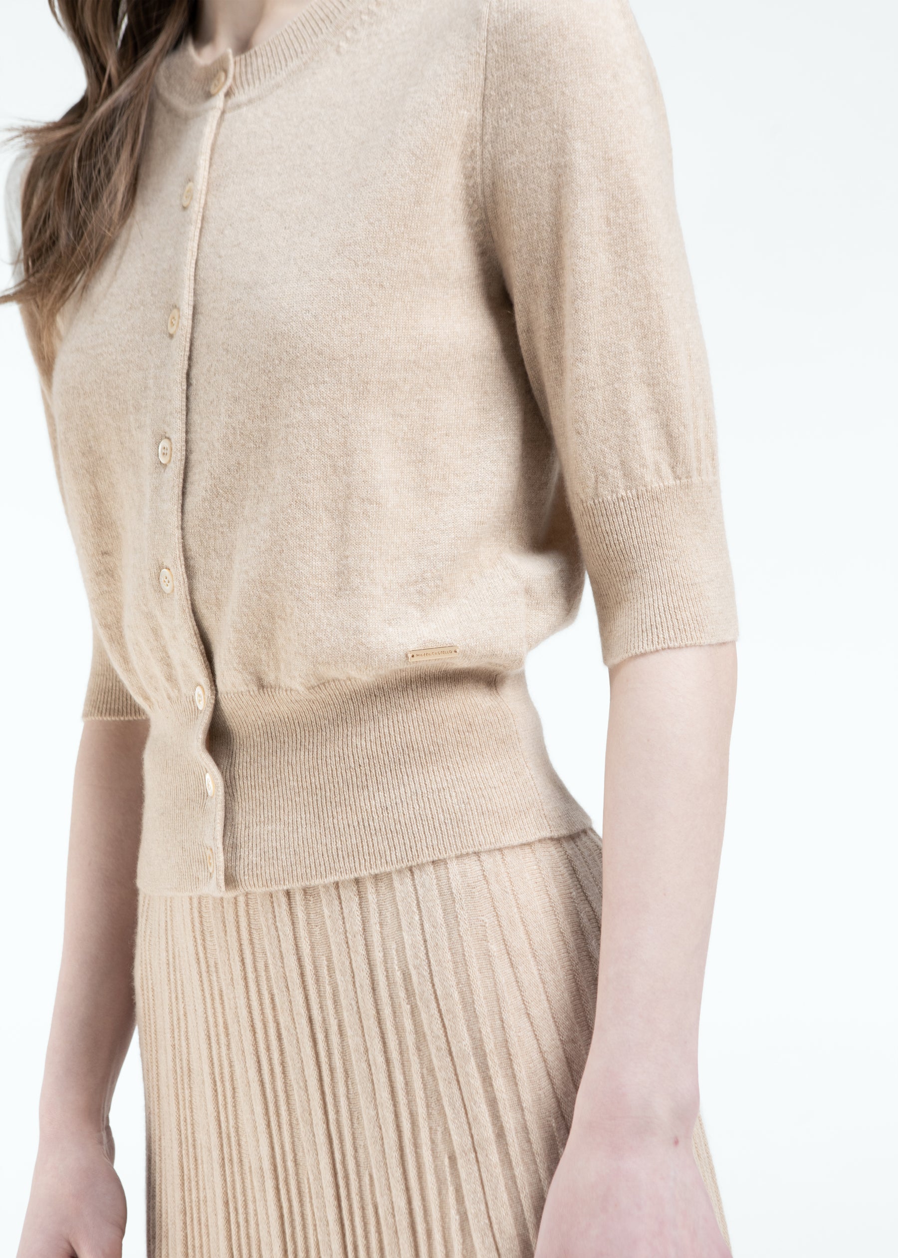 Bracciare Cashmere Cardigan with Mid Sleeves