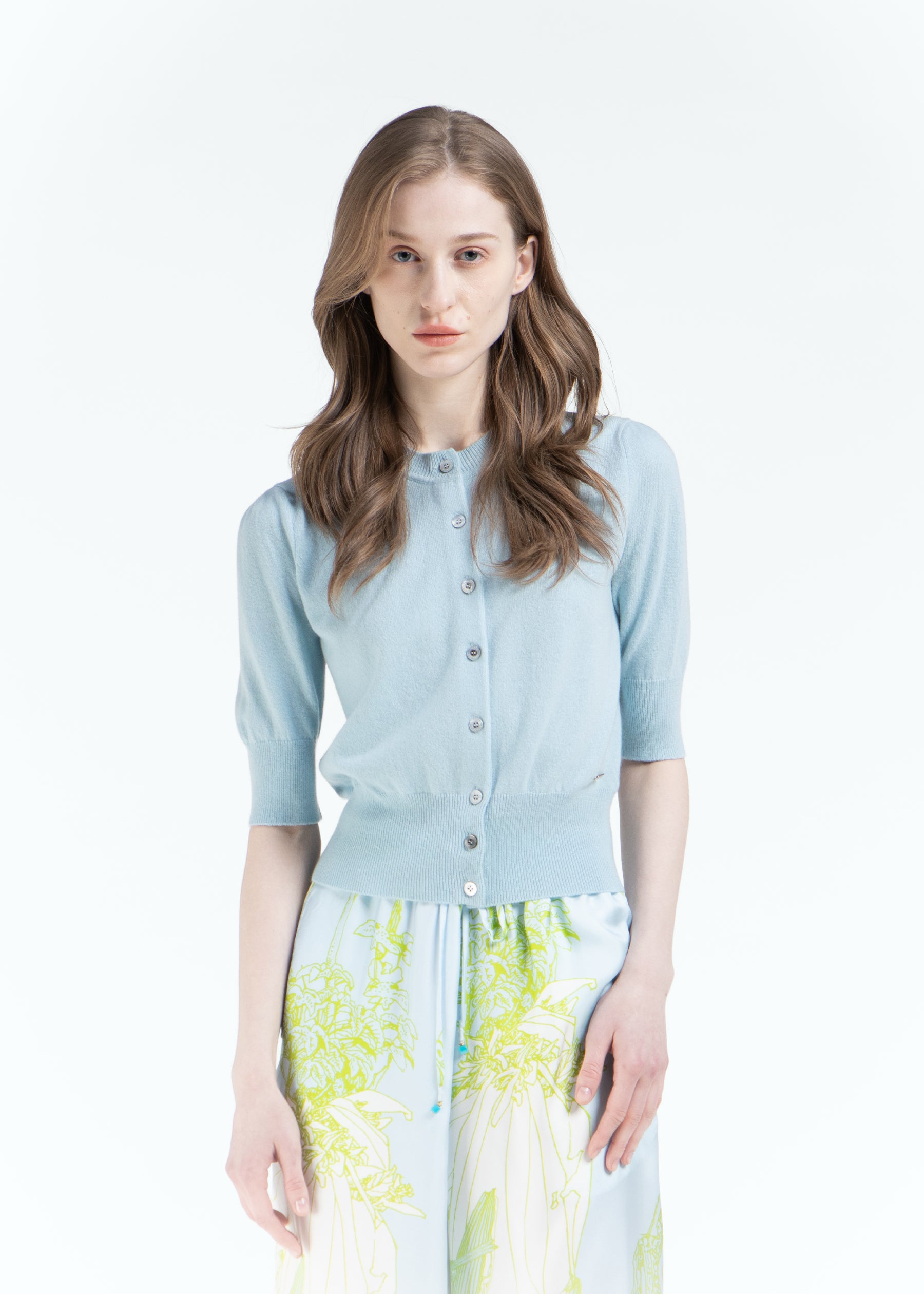 Bracciare Cashmere Cardigan with Mid Sleeves
