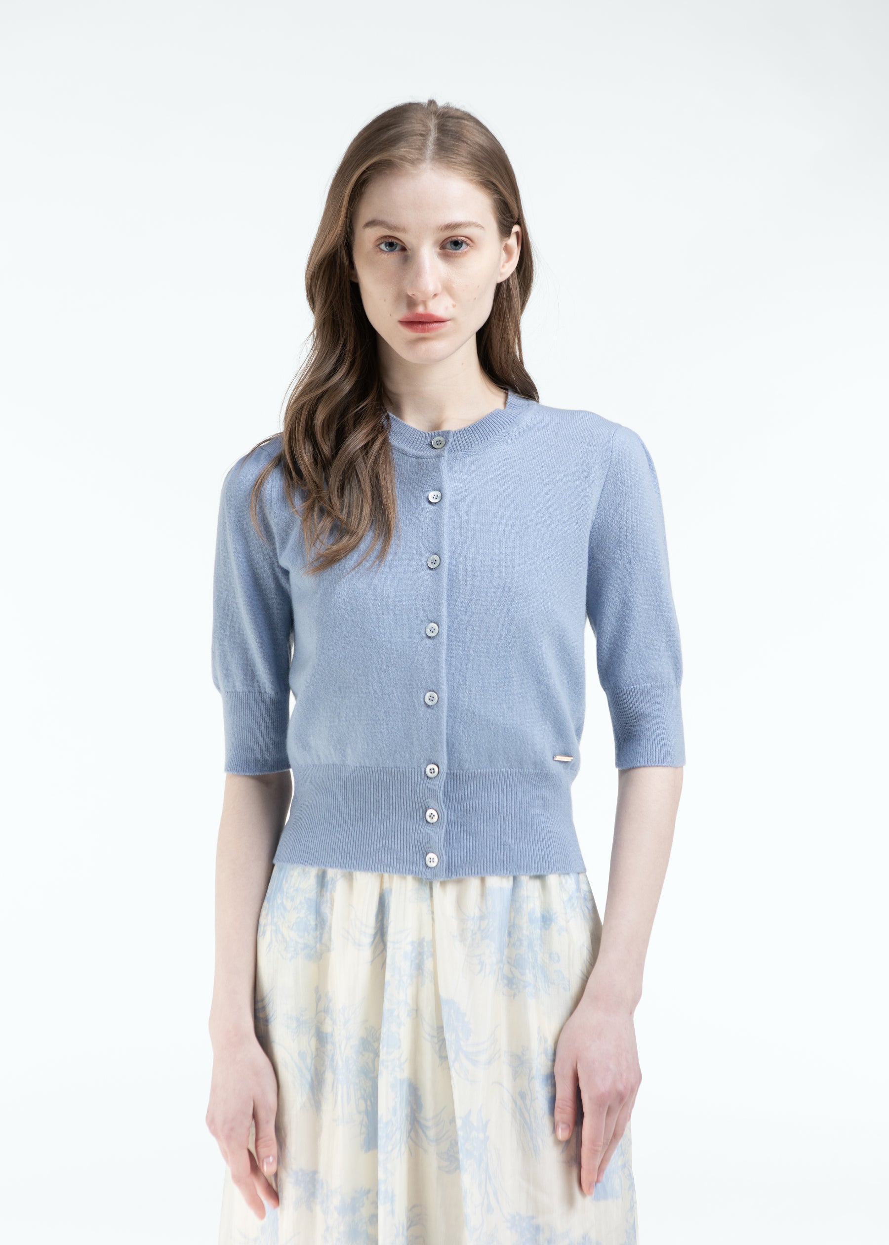 Bracciare Cashmere Cardigan with Mid Sleeves