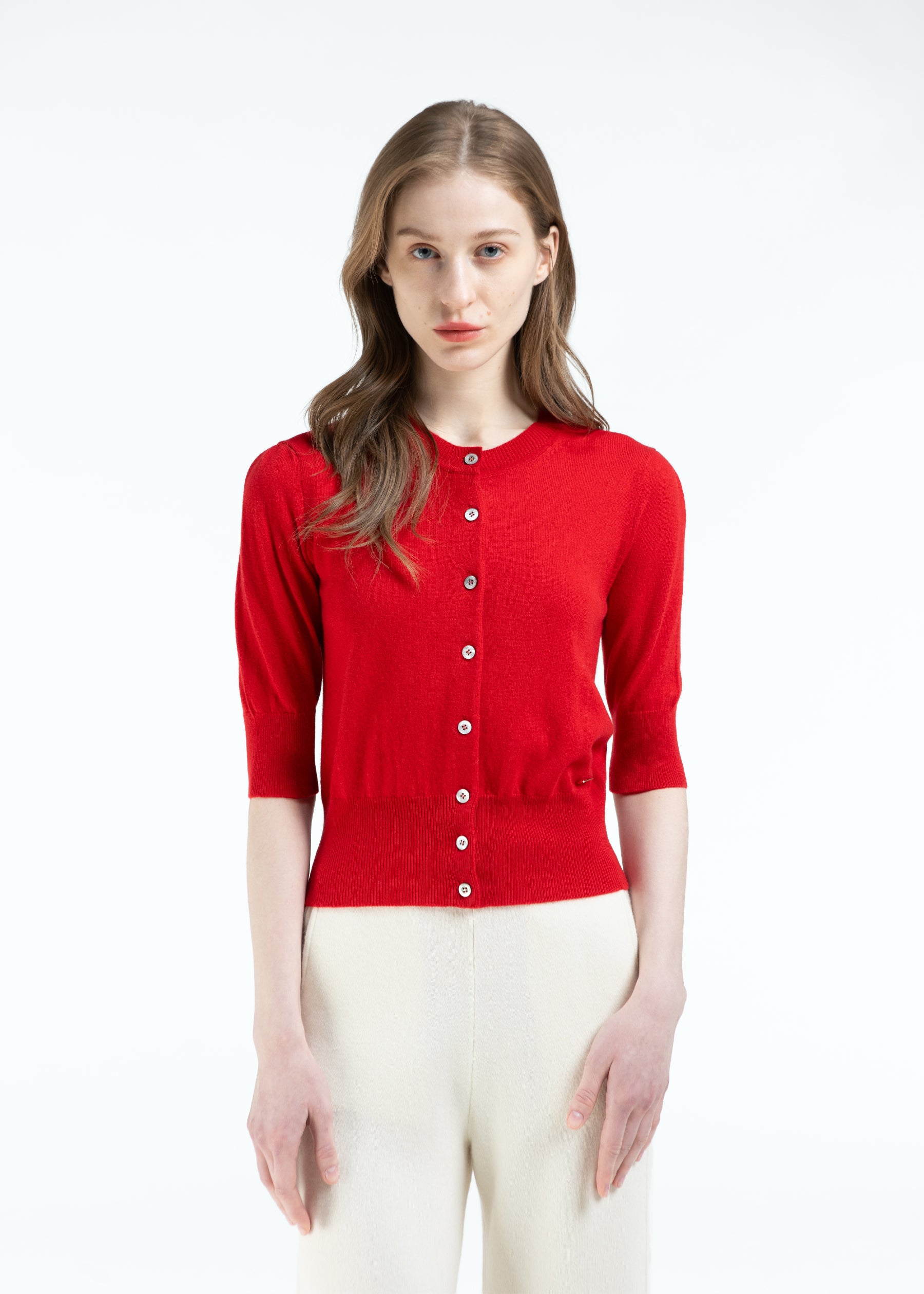 Bracciare Cashmere Cardigan with Mid Sleeves