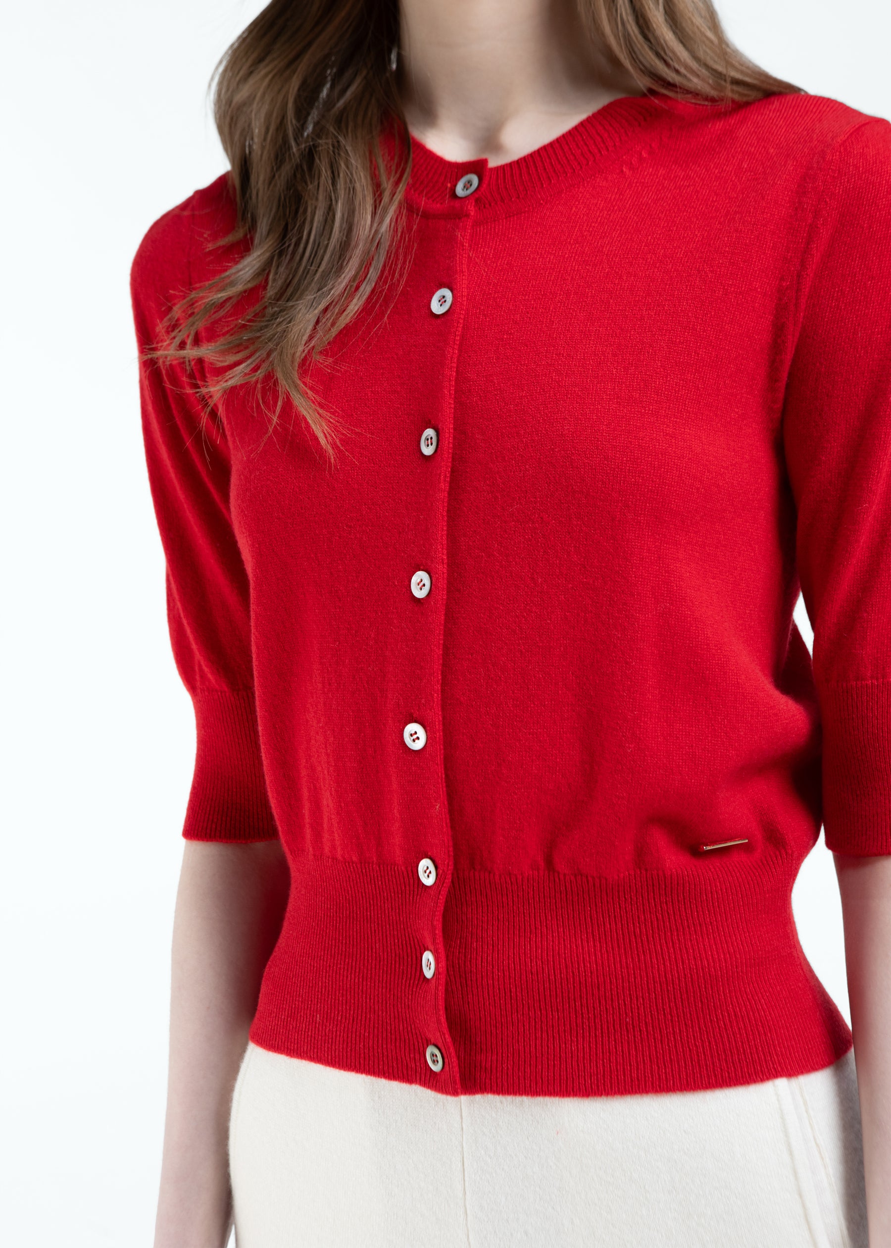 Bracciare Cashmere Cardigan with Mid Sleeves