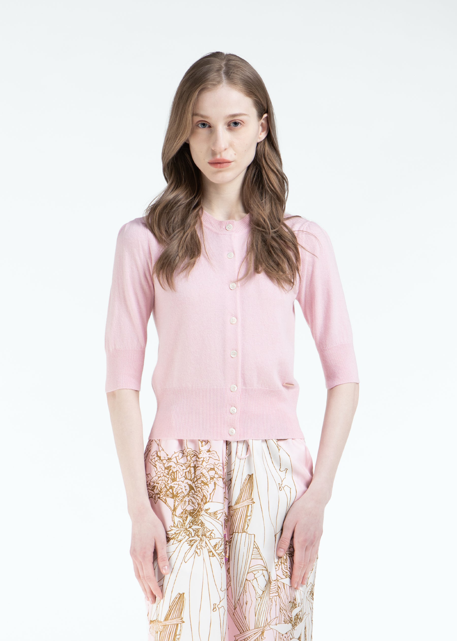 Bracciare Cashmere Cardigan with Mid Sleeves
