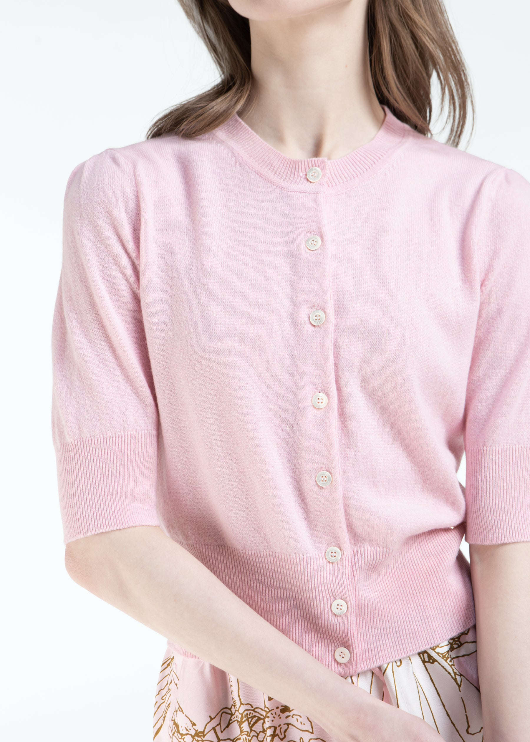 Bracciare Cashmere Cardigan with Mid Sleeves
