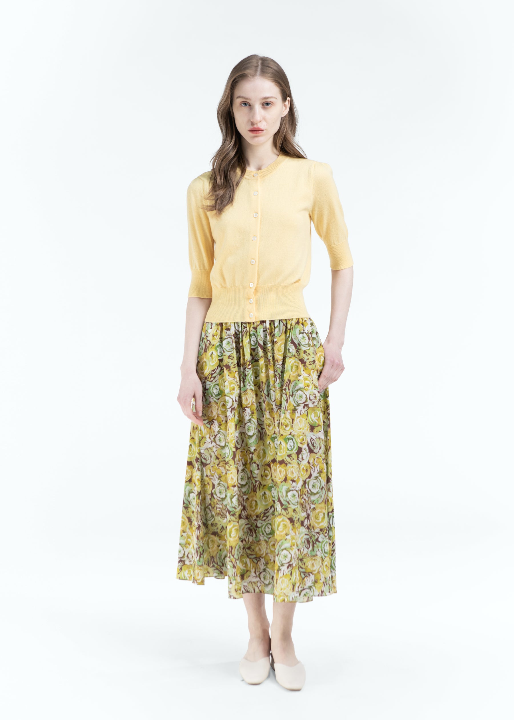 Bracciare Cashmere Cardigan with Mid Sleeves
