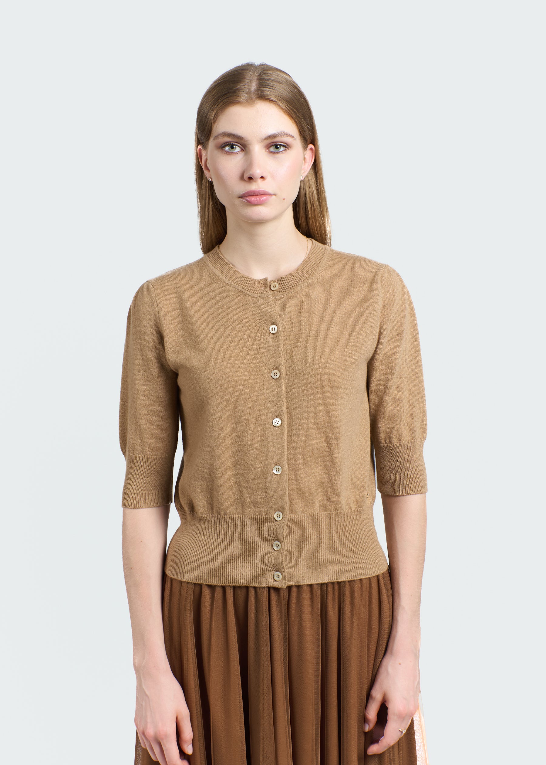 Bracciare Cashmere Cardigan with Mid Sleeves