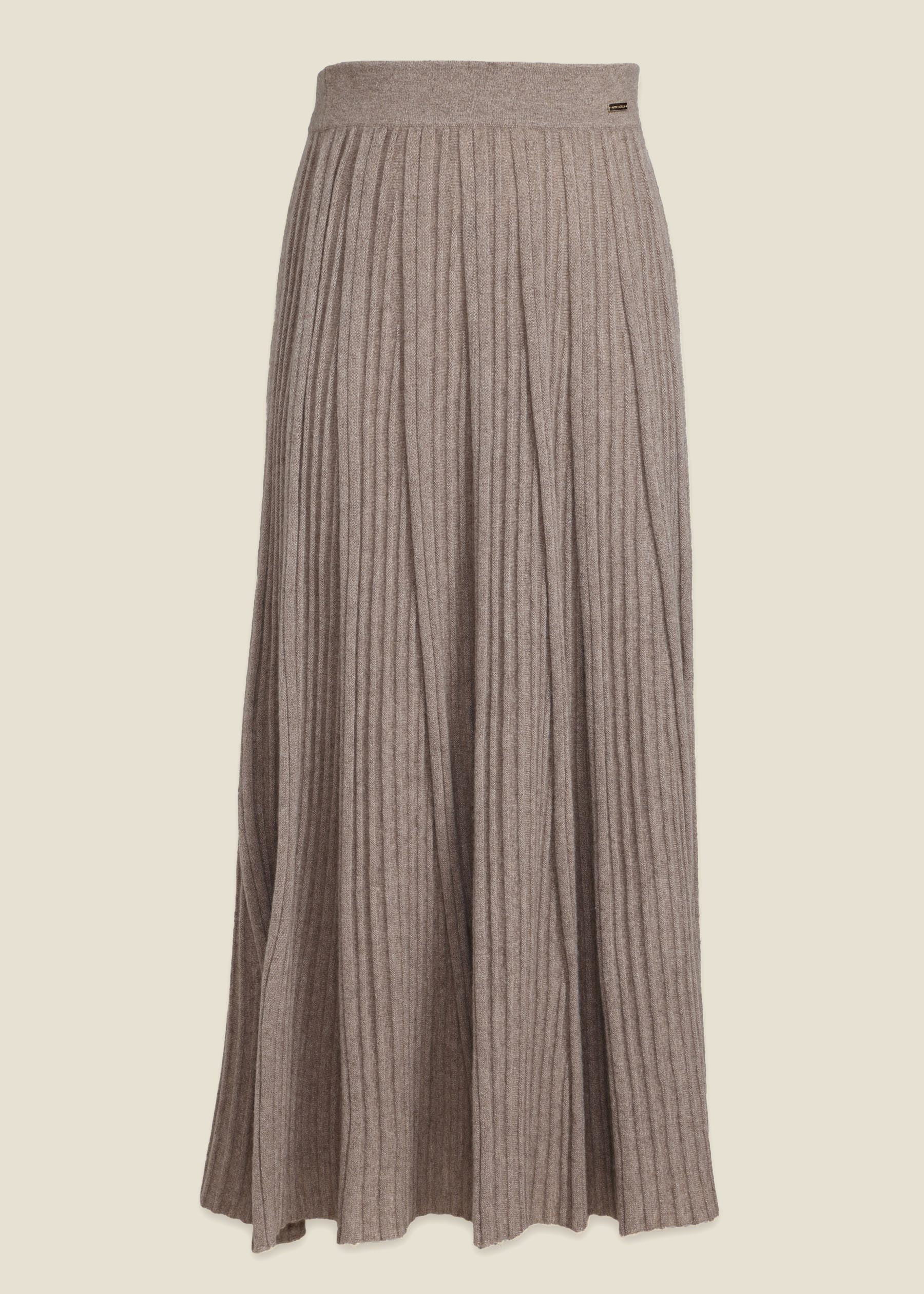 Silvana Rib Knit Cashmere Skirt