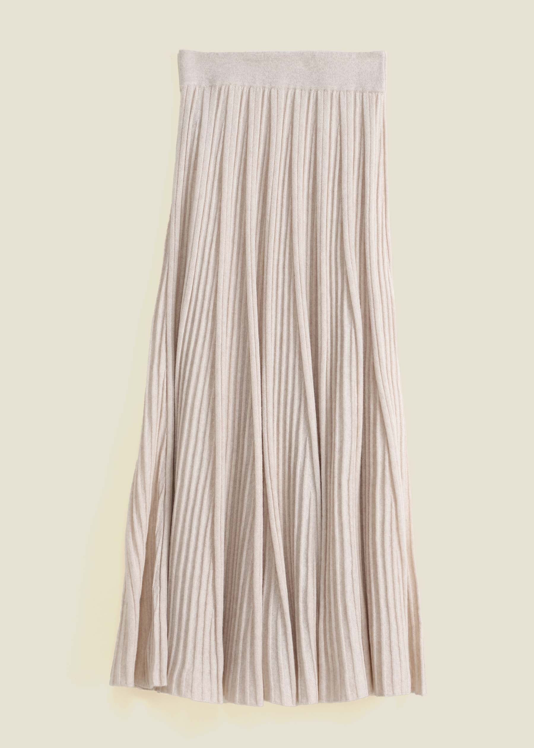 Silvana Rib Knit Cashmere Skirt