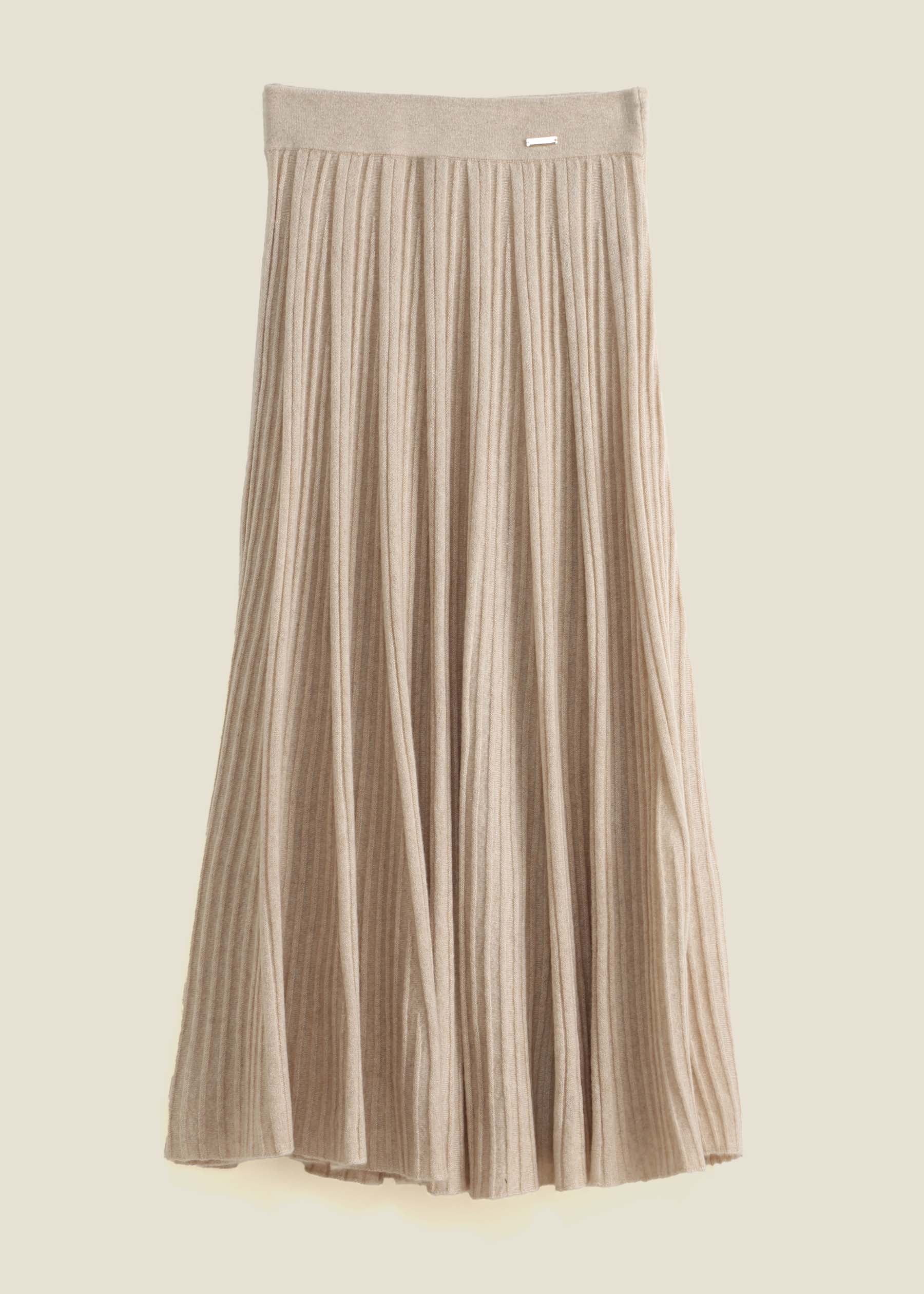 Silvana Rib Knit Cashmere Skirt
