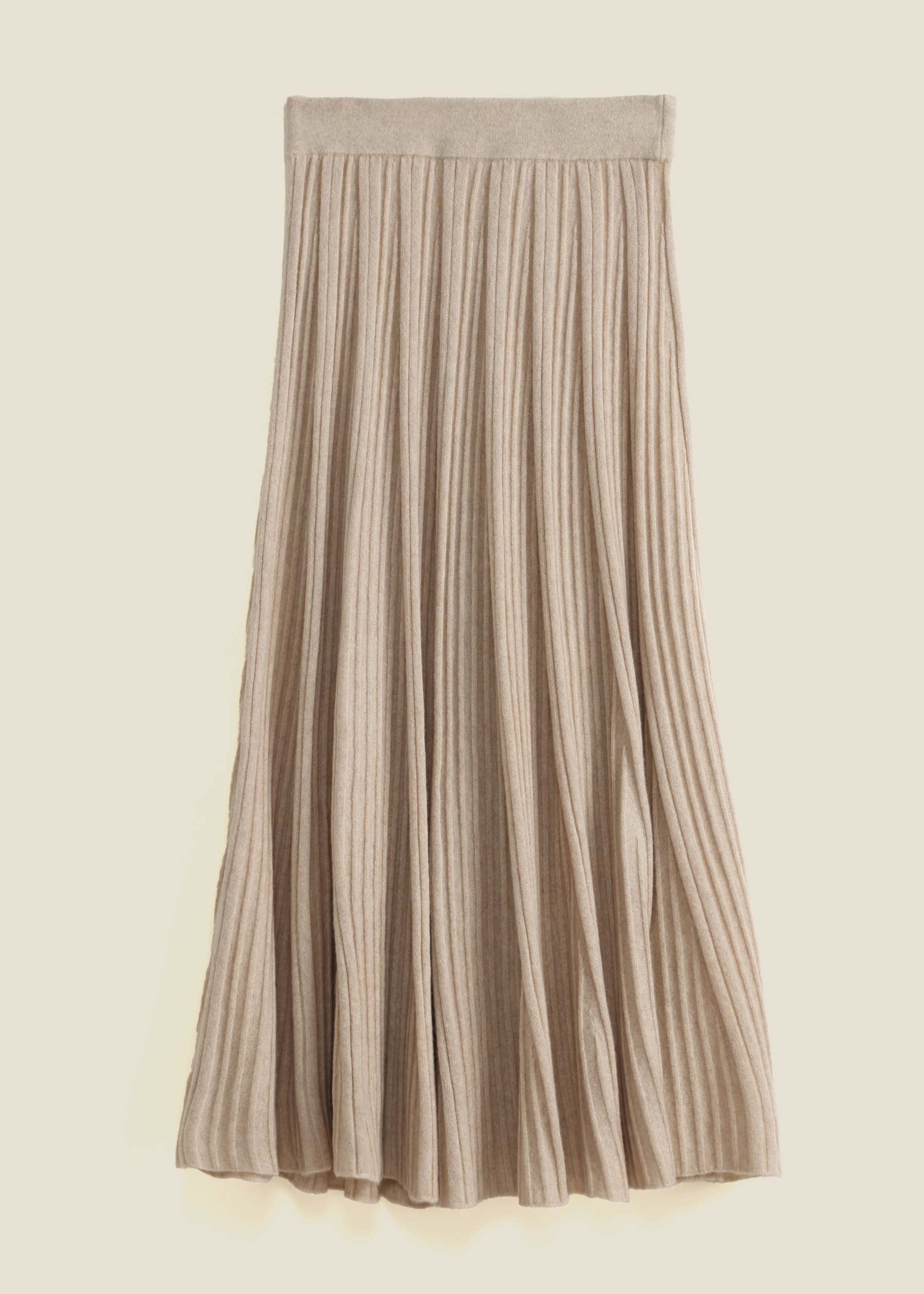 Silvana Rib Knit Cashmere Skirt