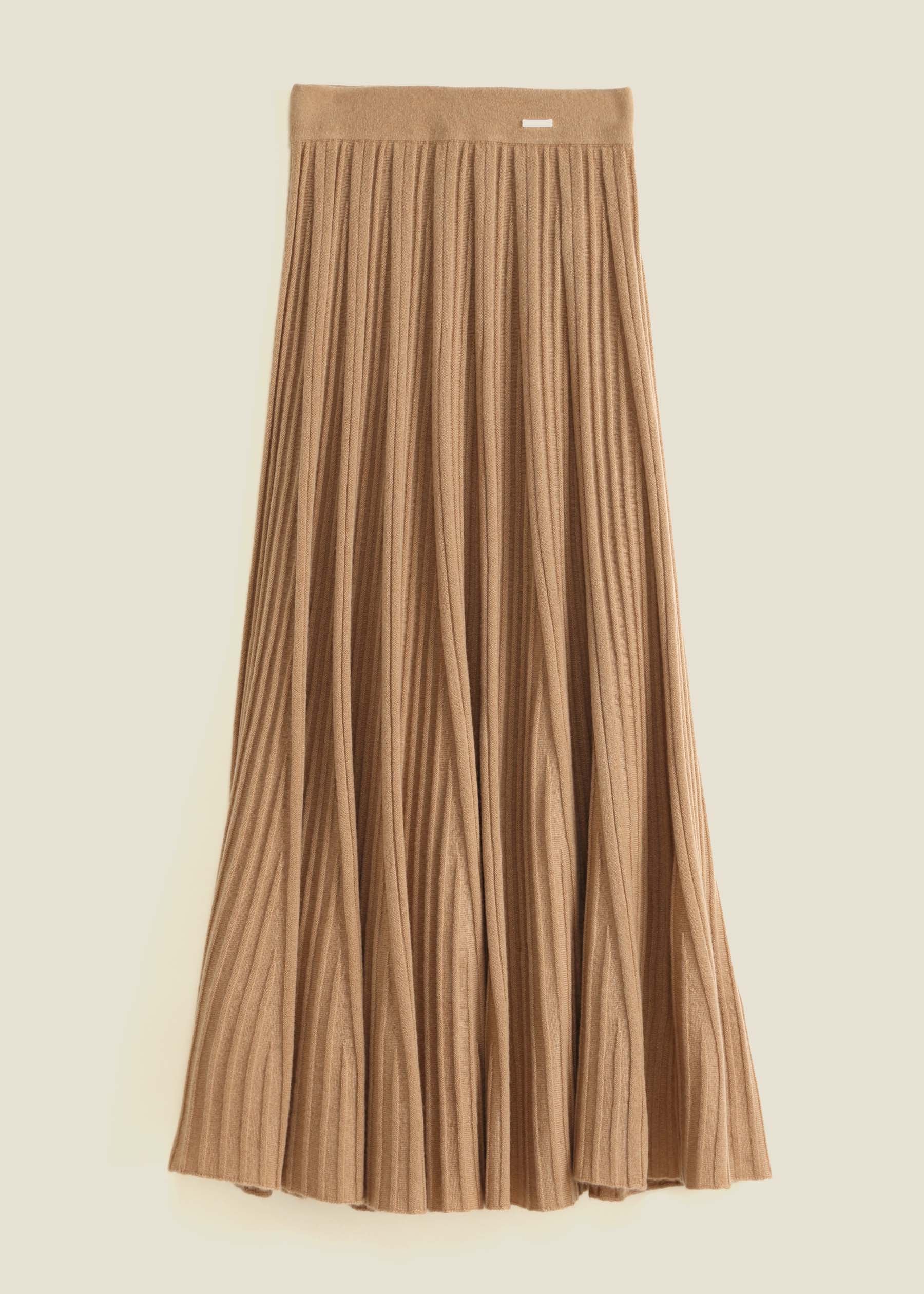 Silvana Rib Knit Cashmere Skirt