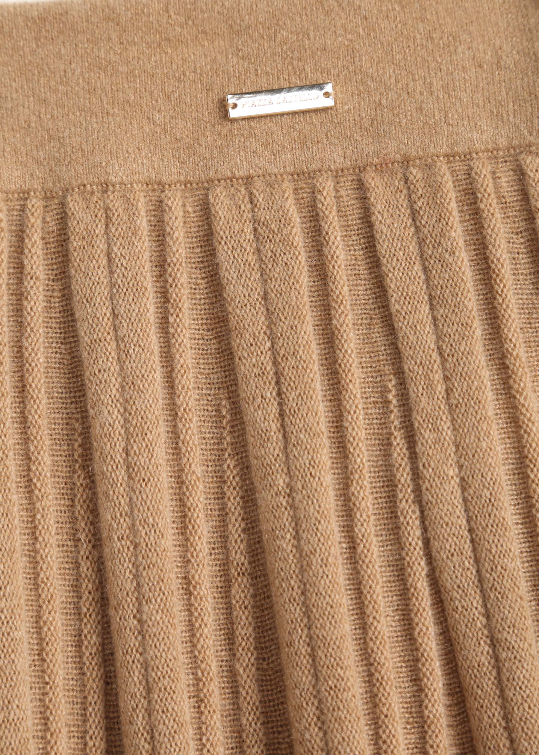 Silvana Rib Knit Cashmere Skirt