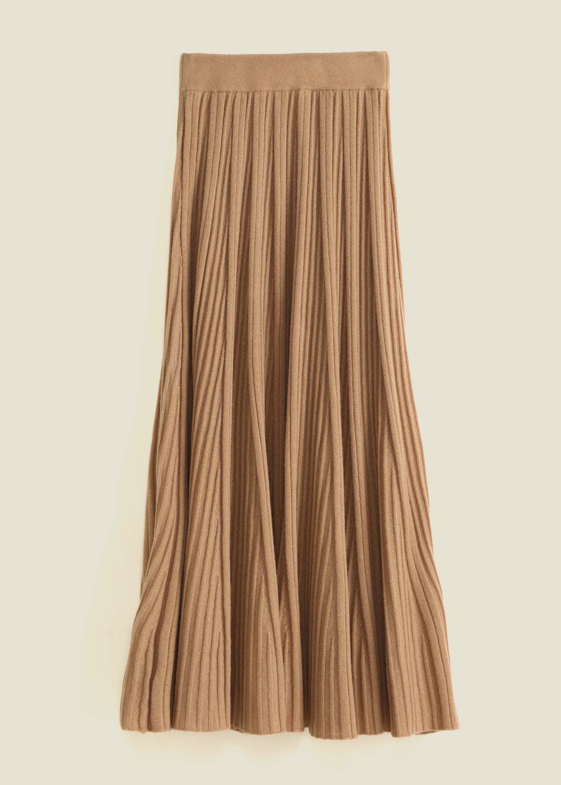 Silvana Rib Knit Cashmere Skirt