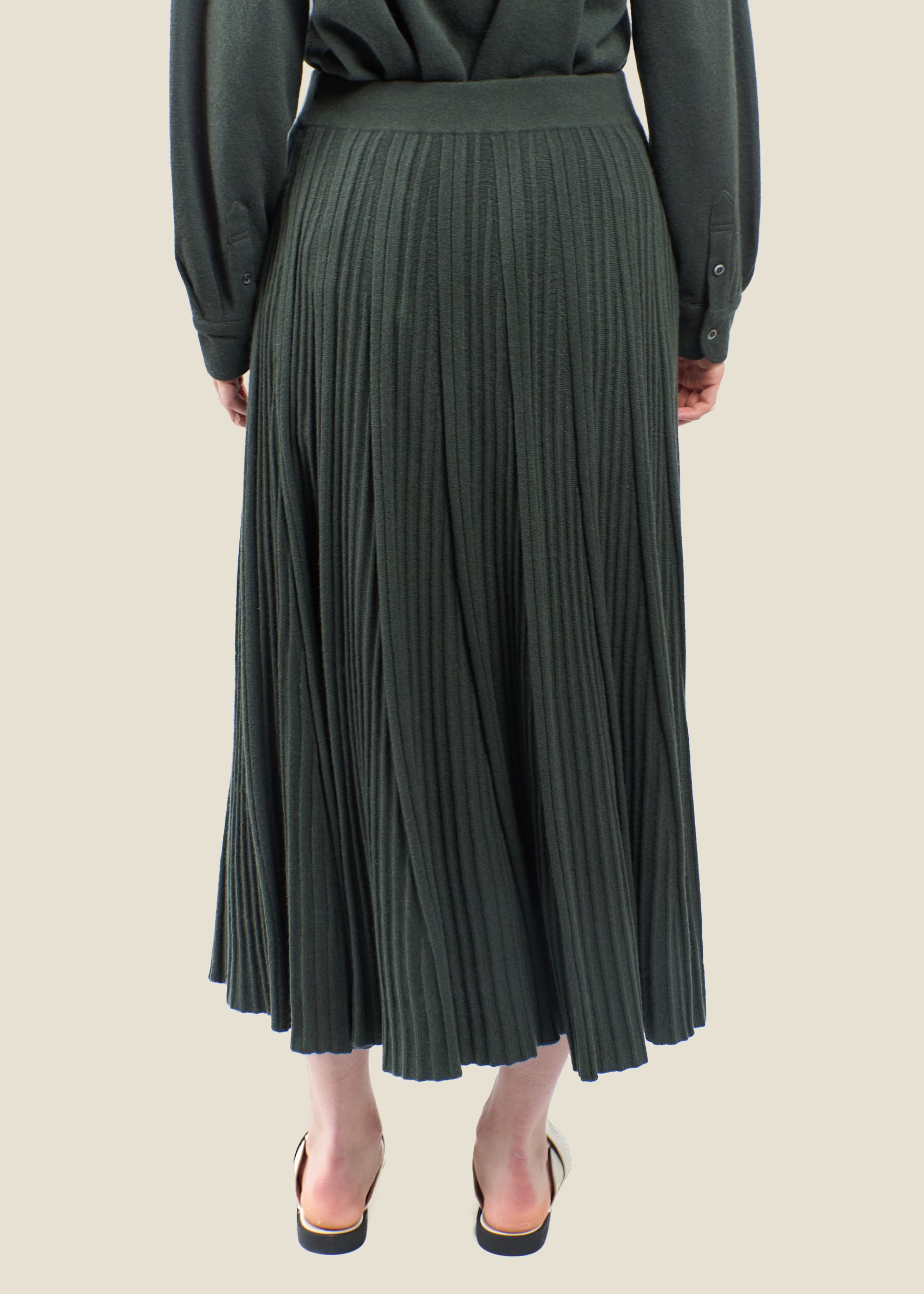 Silvana Rib Knit Cashmere Skirt