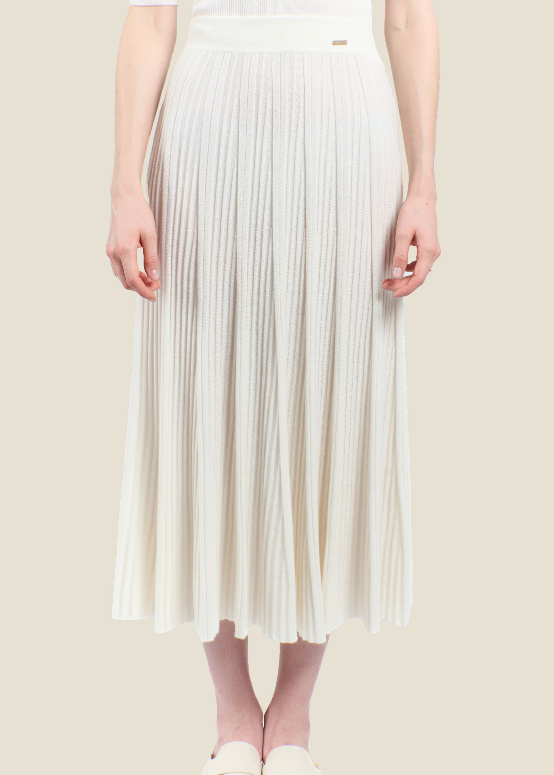 Silvana Rib Knit Cashmere Skirt
