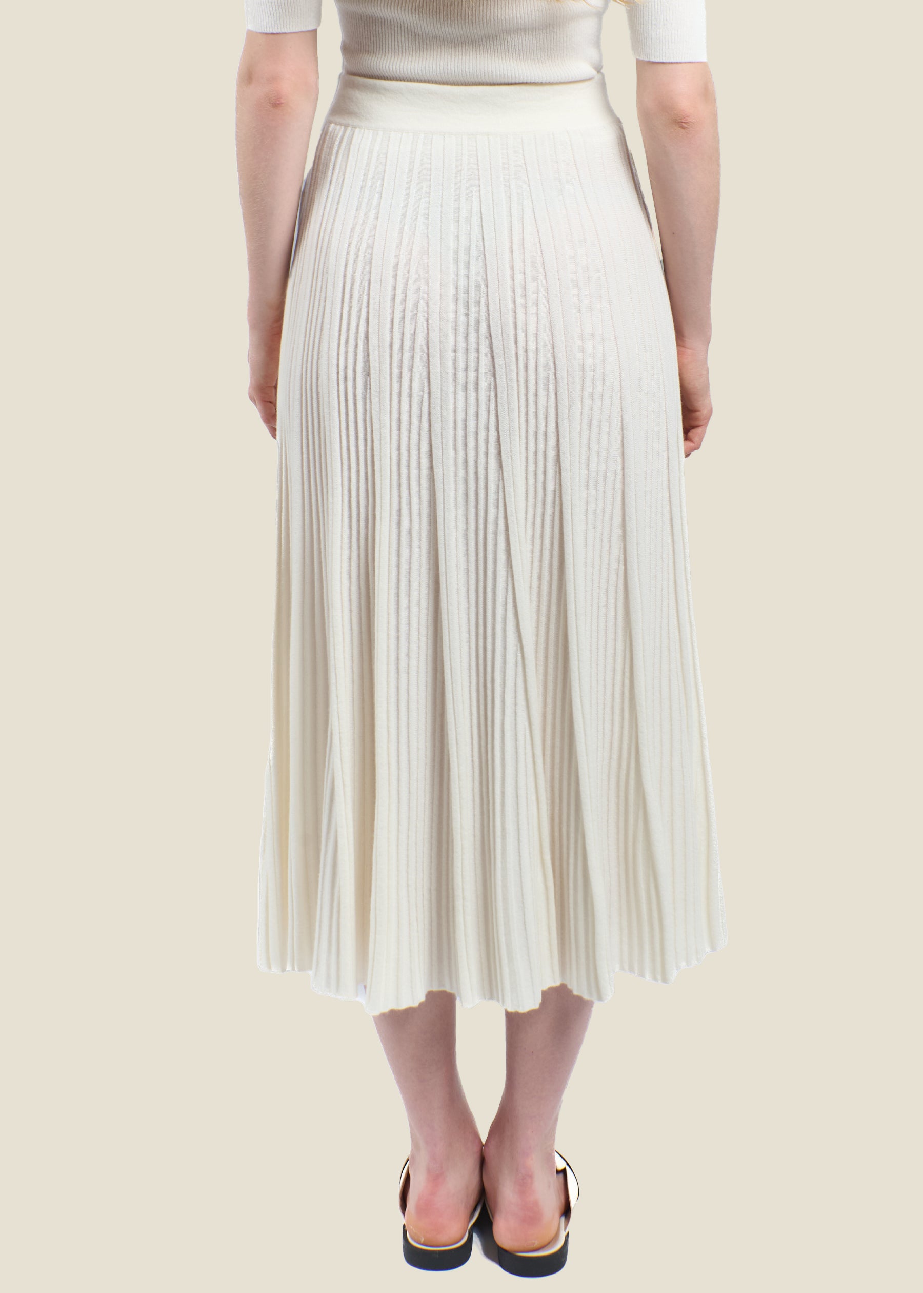Silvana Rib Knit Cashmere Skirt