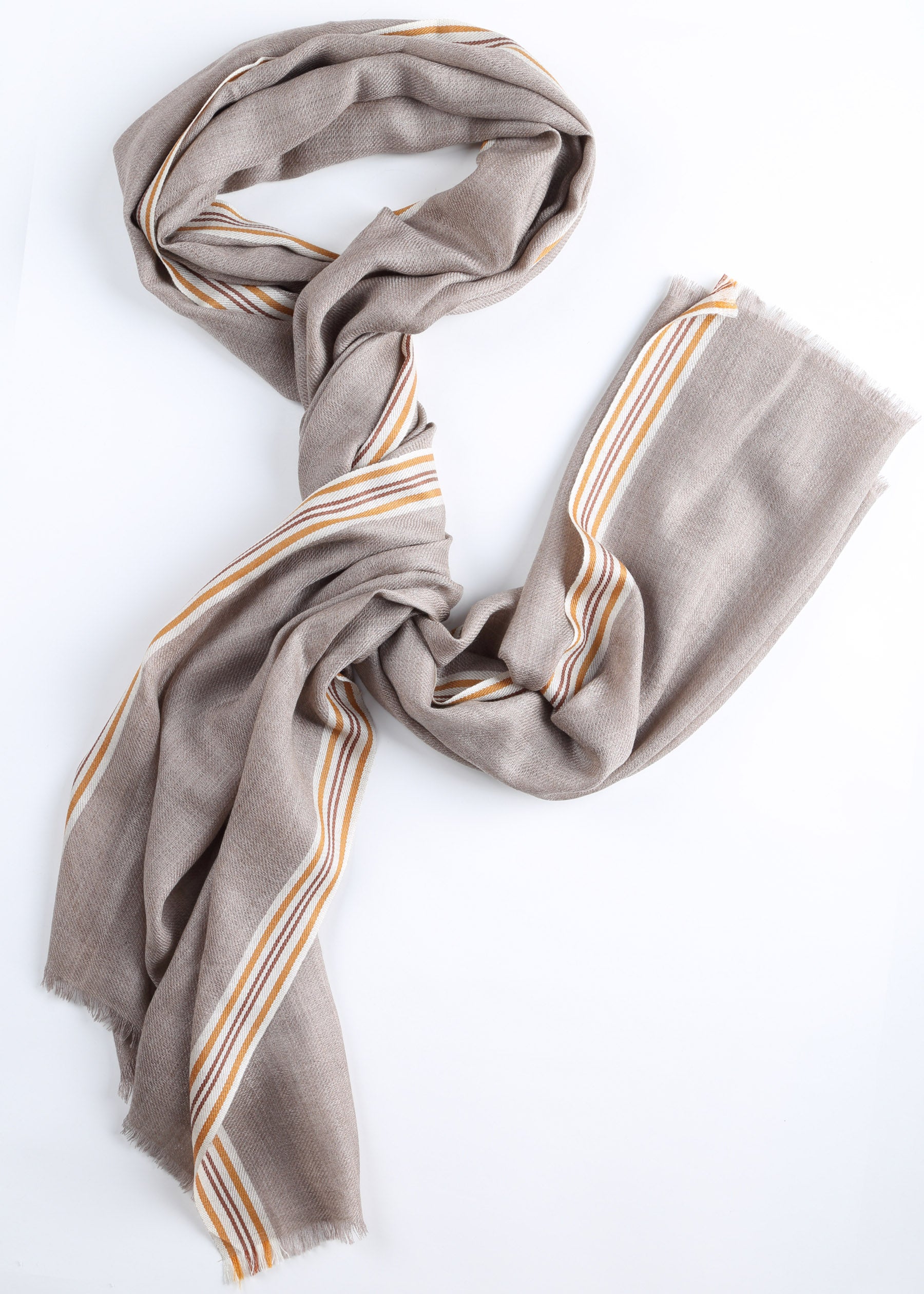 Ombra Cashmere Scar with Stripes