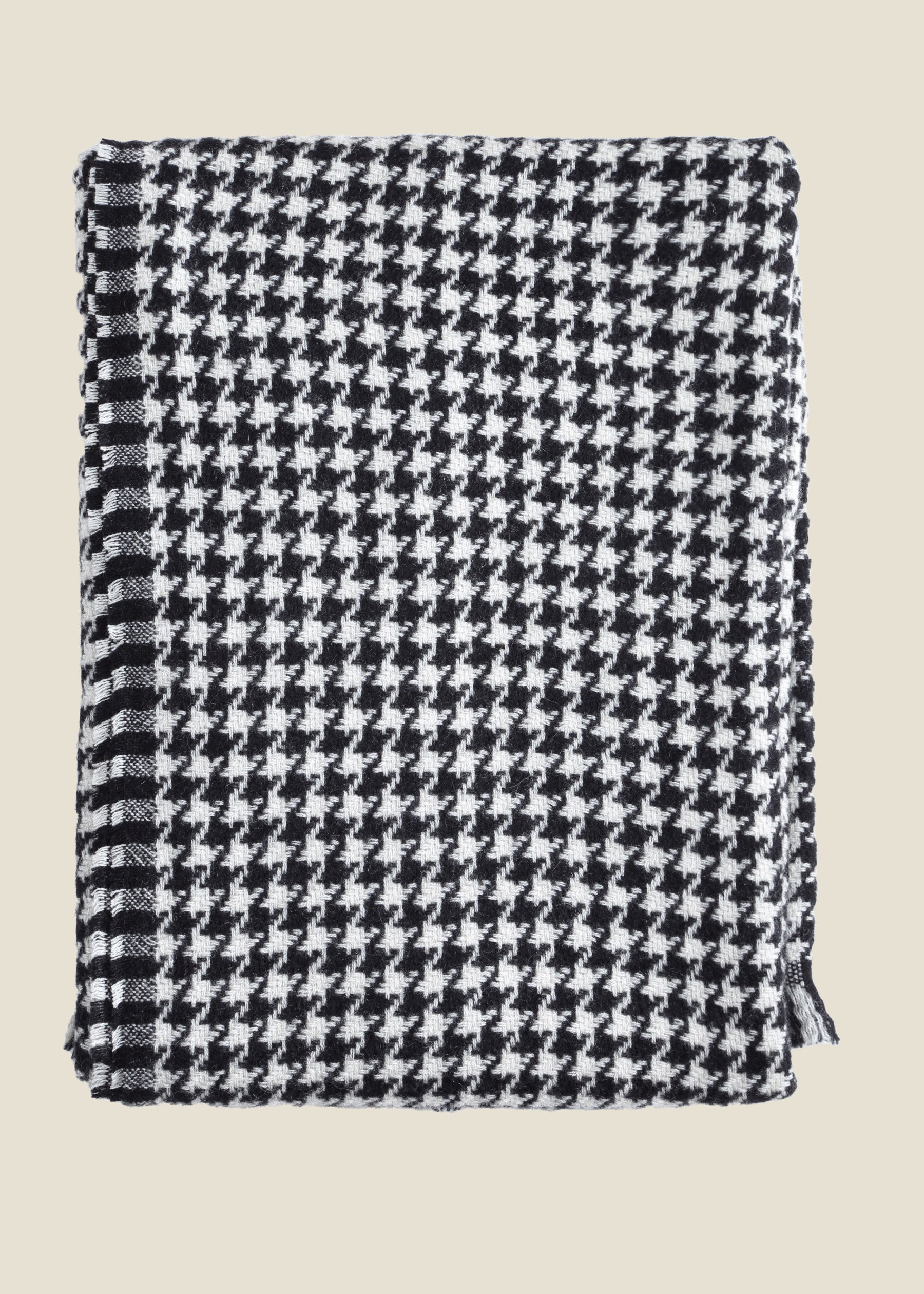 Allegra Houndstooth Cashmere Shawl