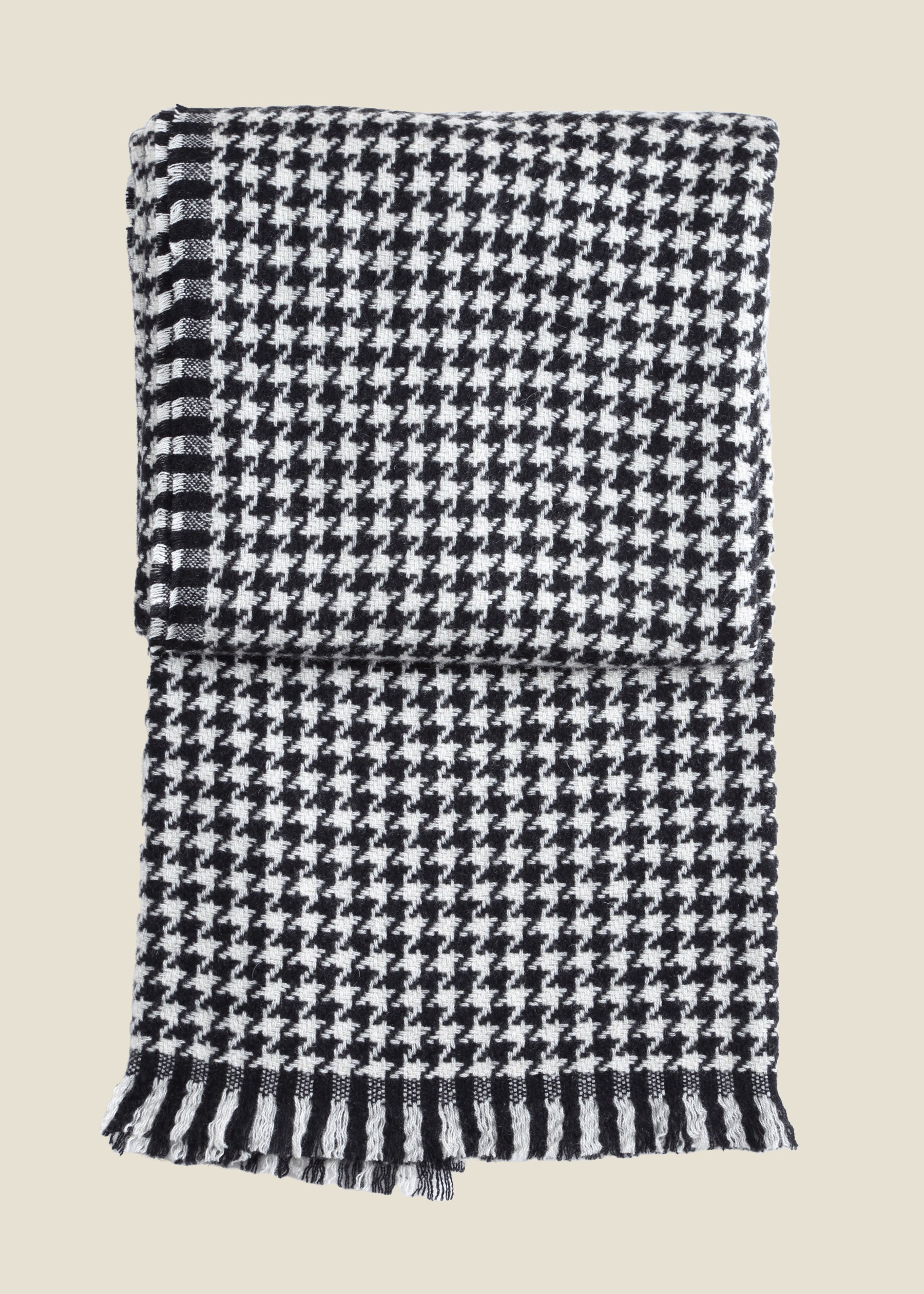 Allegra Houndstooth Cashmere Shawl