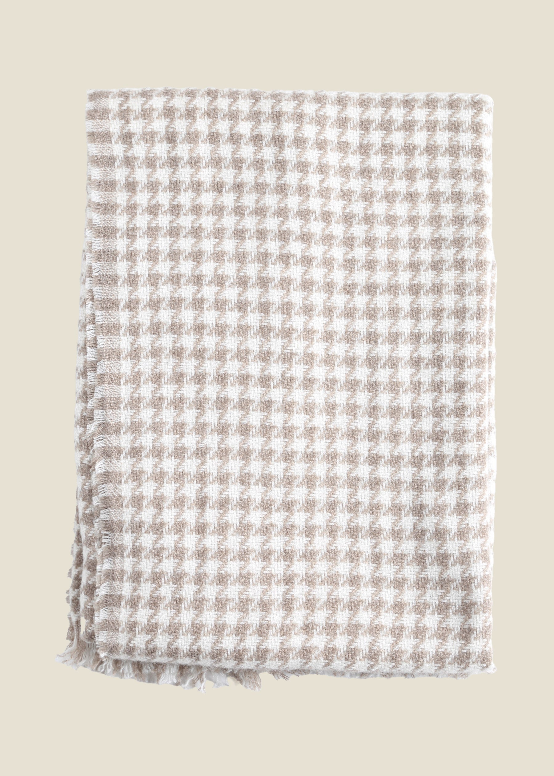 Allegra Houndstooth Cashmere Shawl