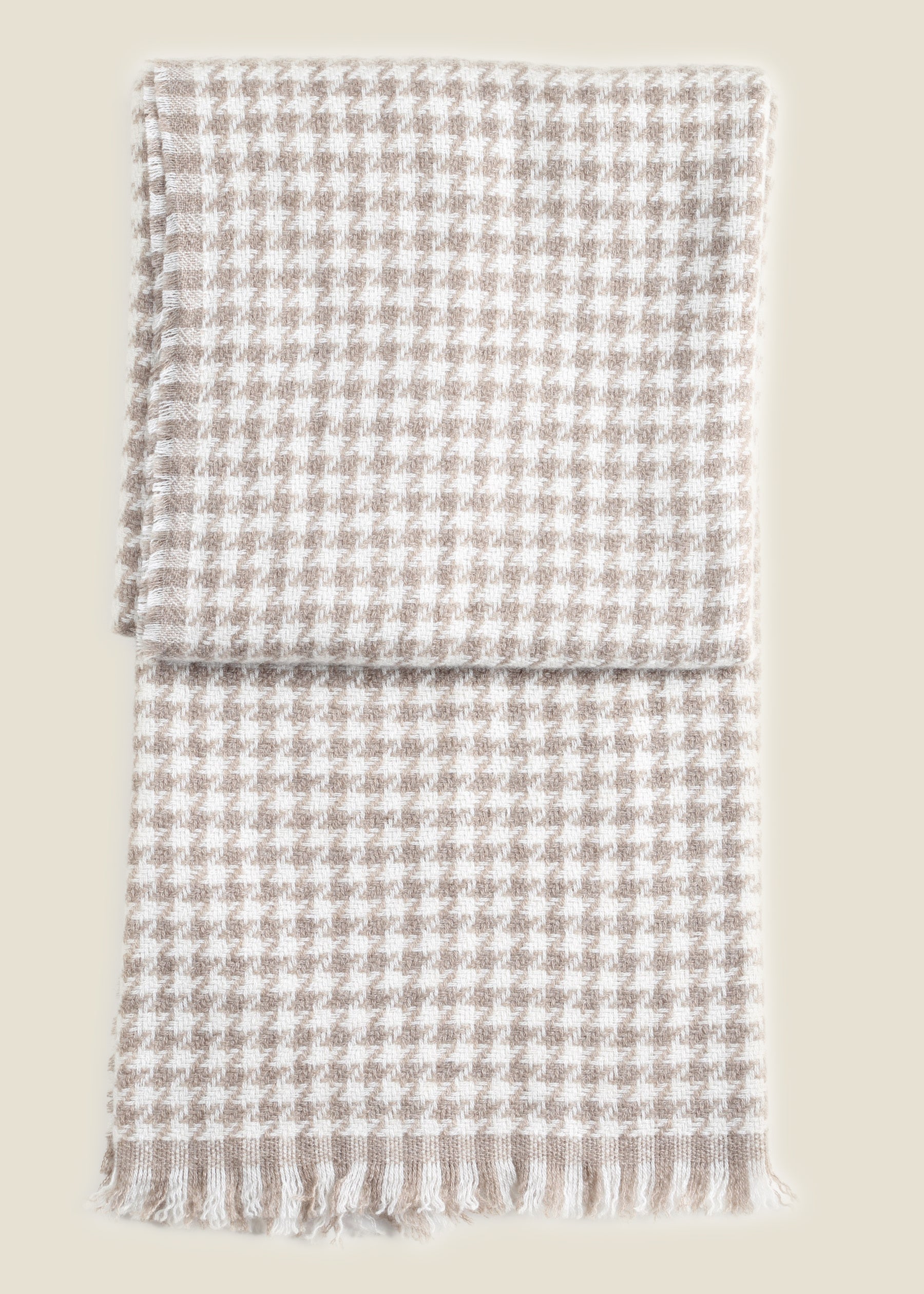 Allegra Houndstooth Cashmere Shawl