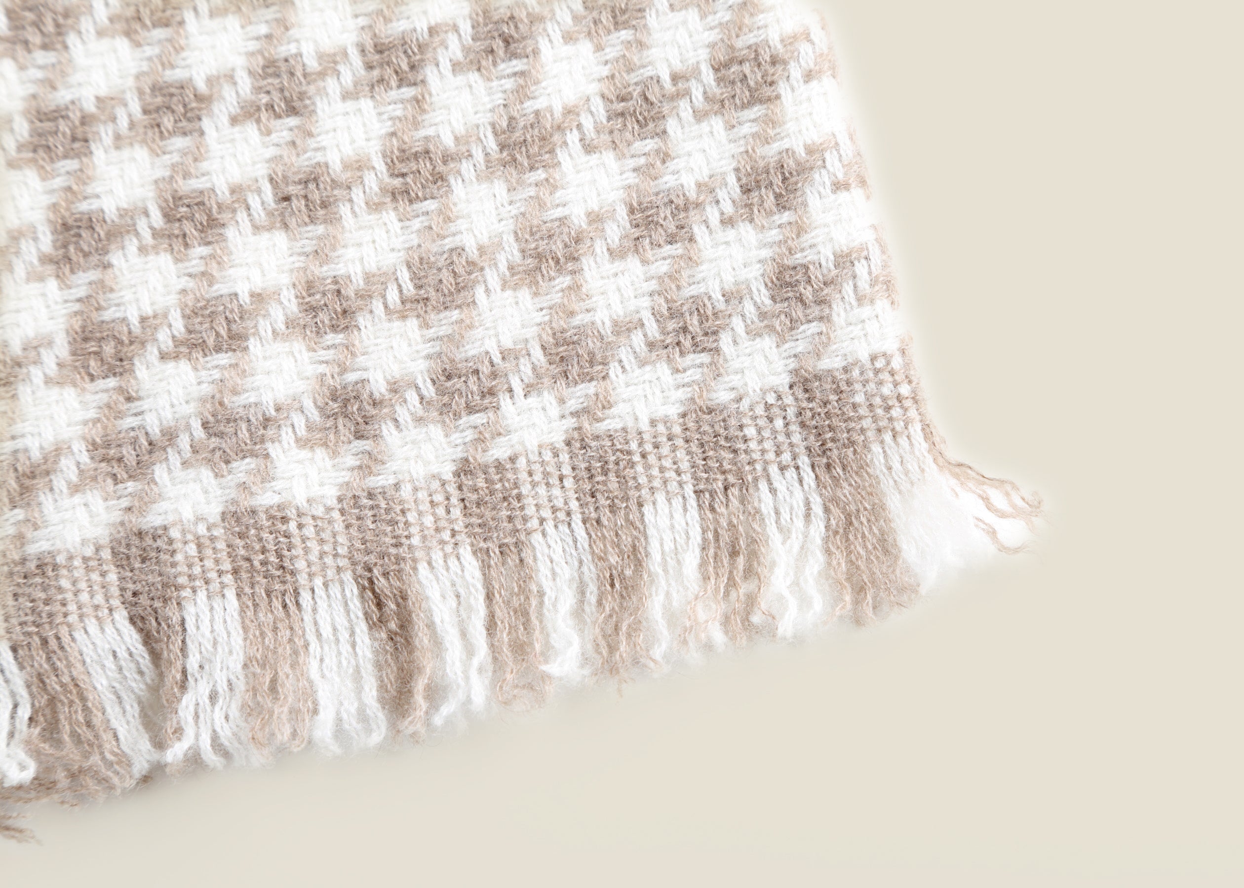 Allegra Houndstooth Cashmere Shawl