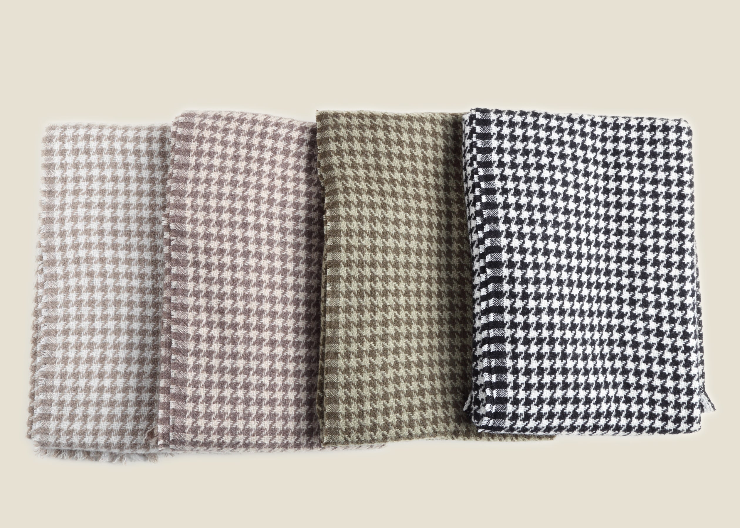 Allegra Houndstooth Cashmere Shawl