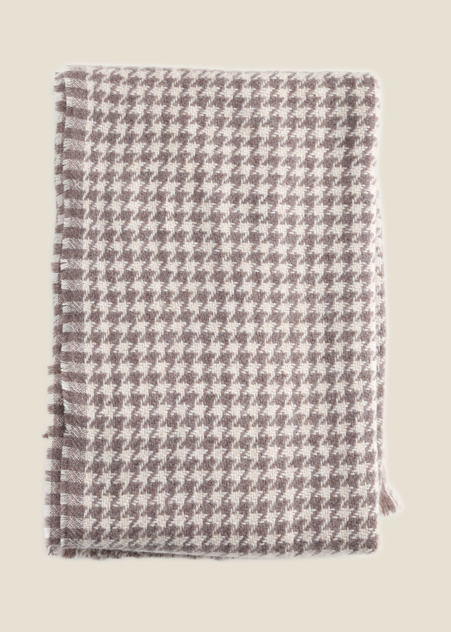 Allegra Houndstooth Cashmere Shawl