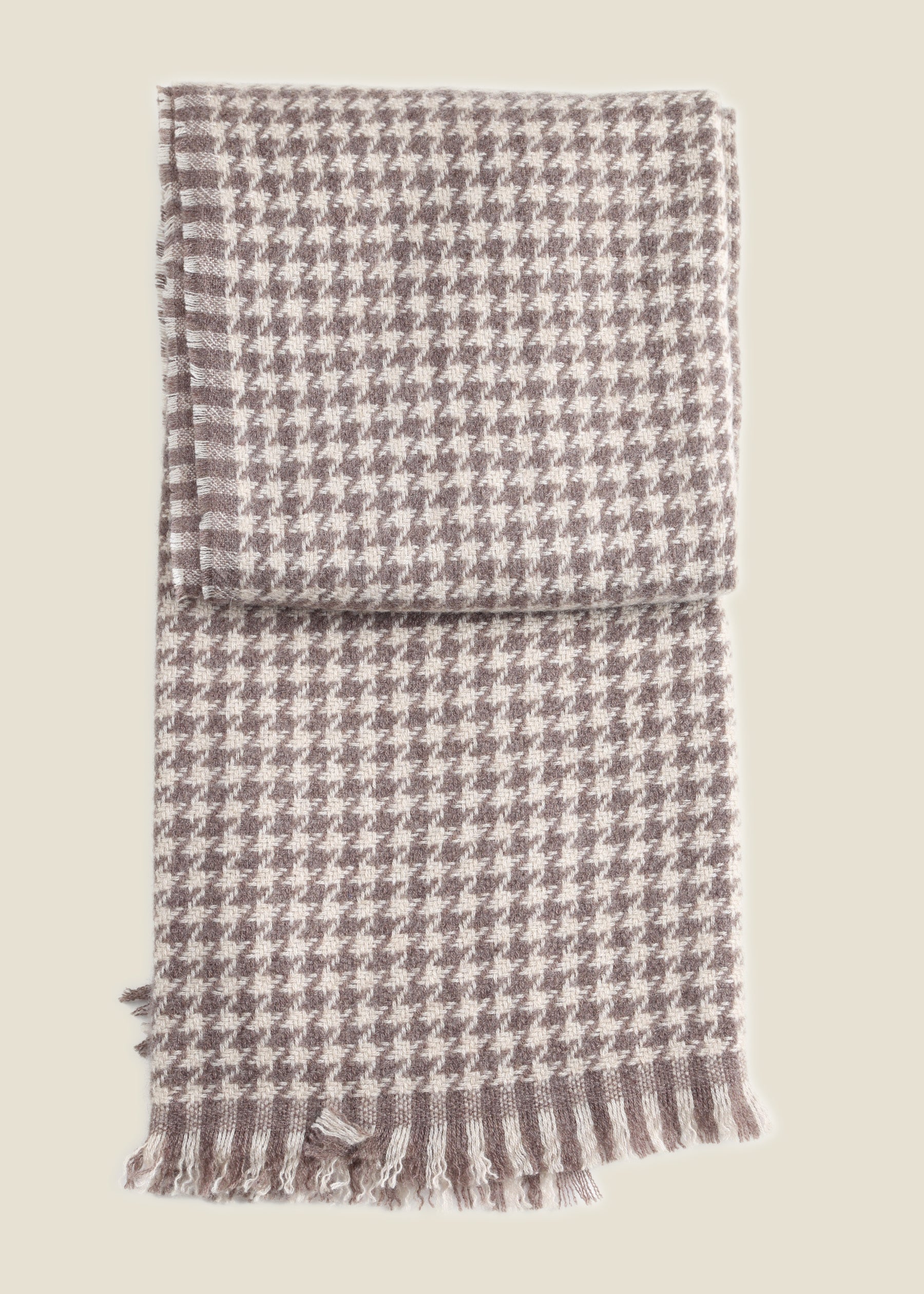 Allegra Houndstooth Cashmere Shawl