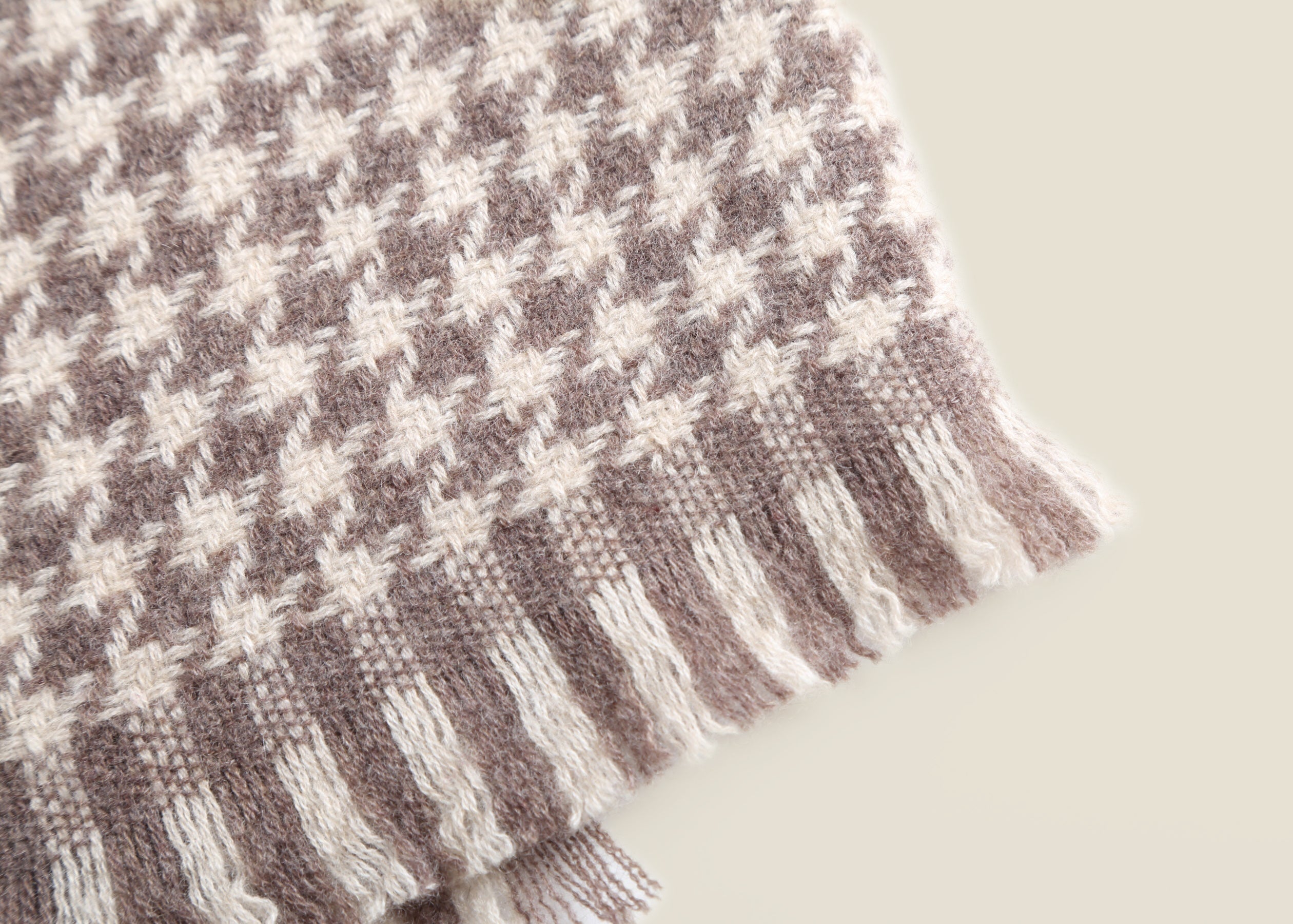 Allegra Houndstooth Cashmere Shawl