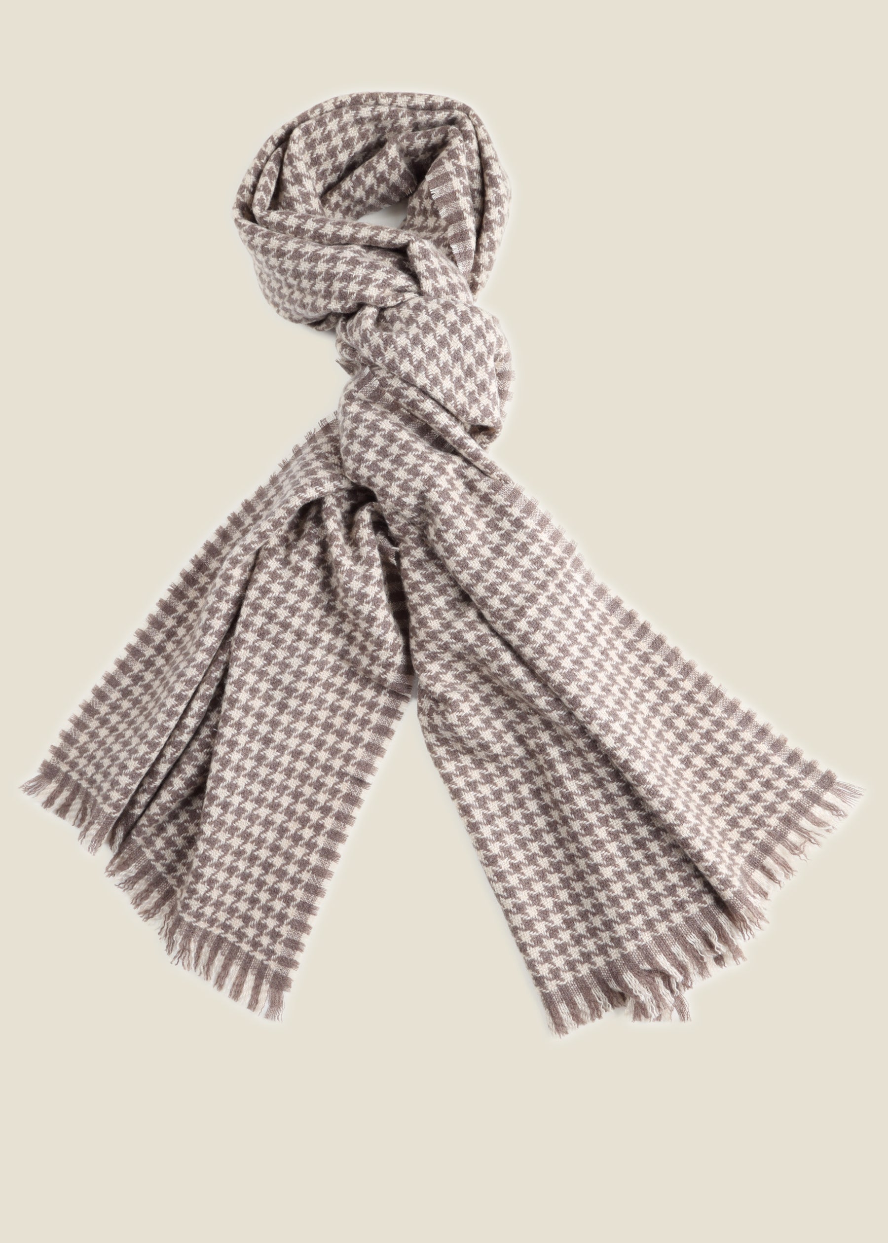 Allegra Houndstooth Cashmere Shawl