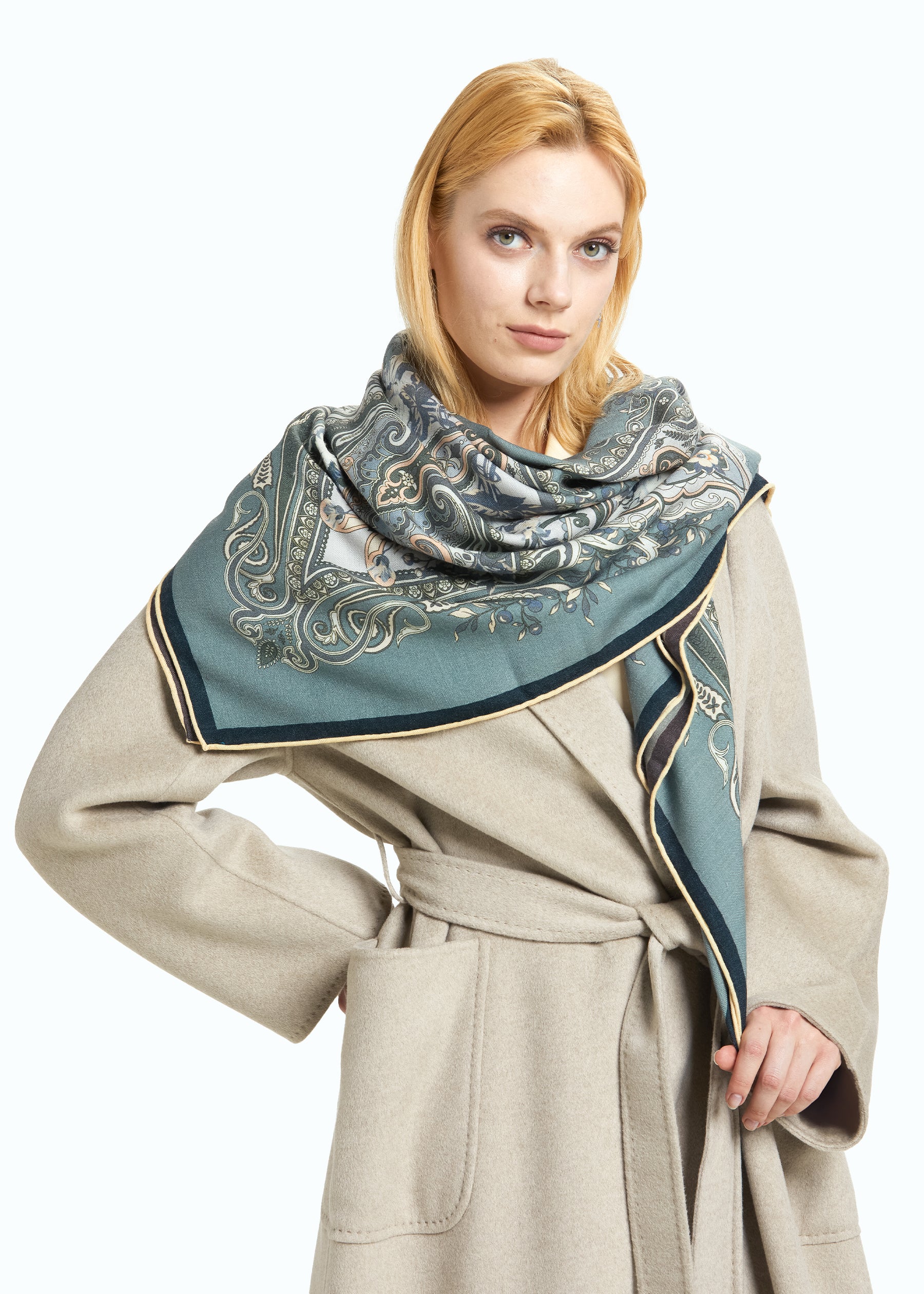 Amorosa Wool-Silk Blend Scarf