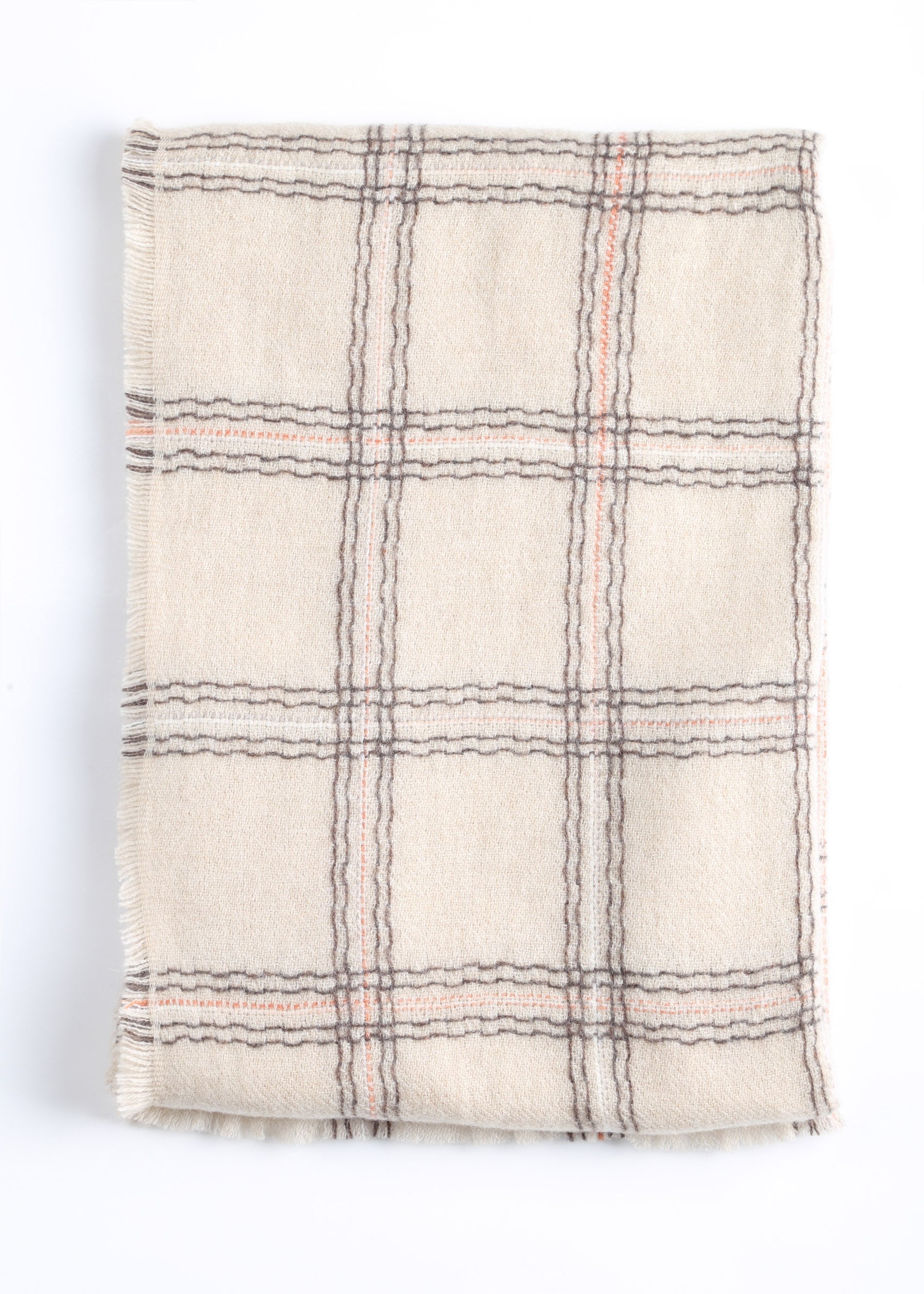 Valle Plaid Cashmere Shawl