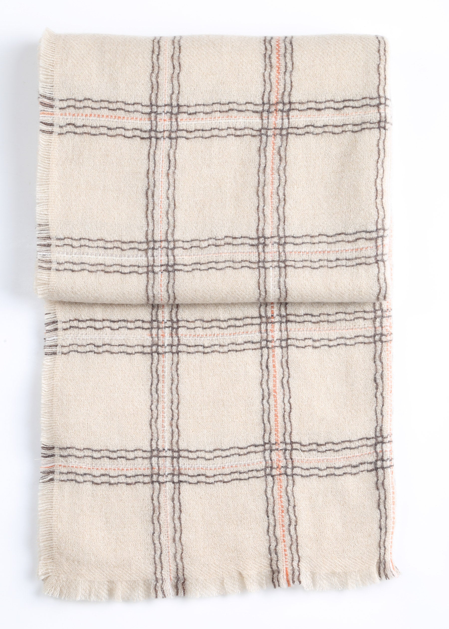 Valle Plaid Cashmere Shawl