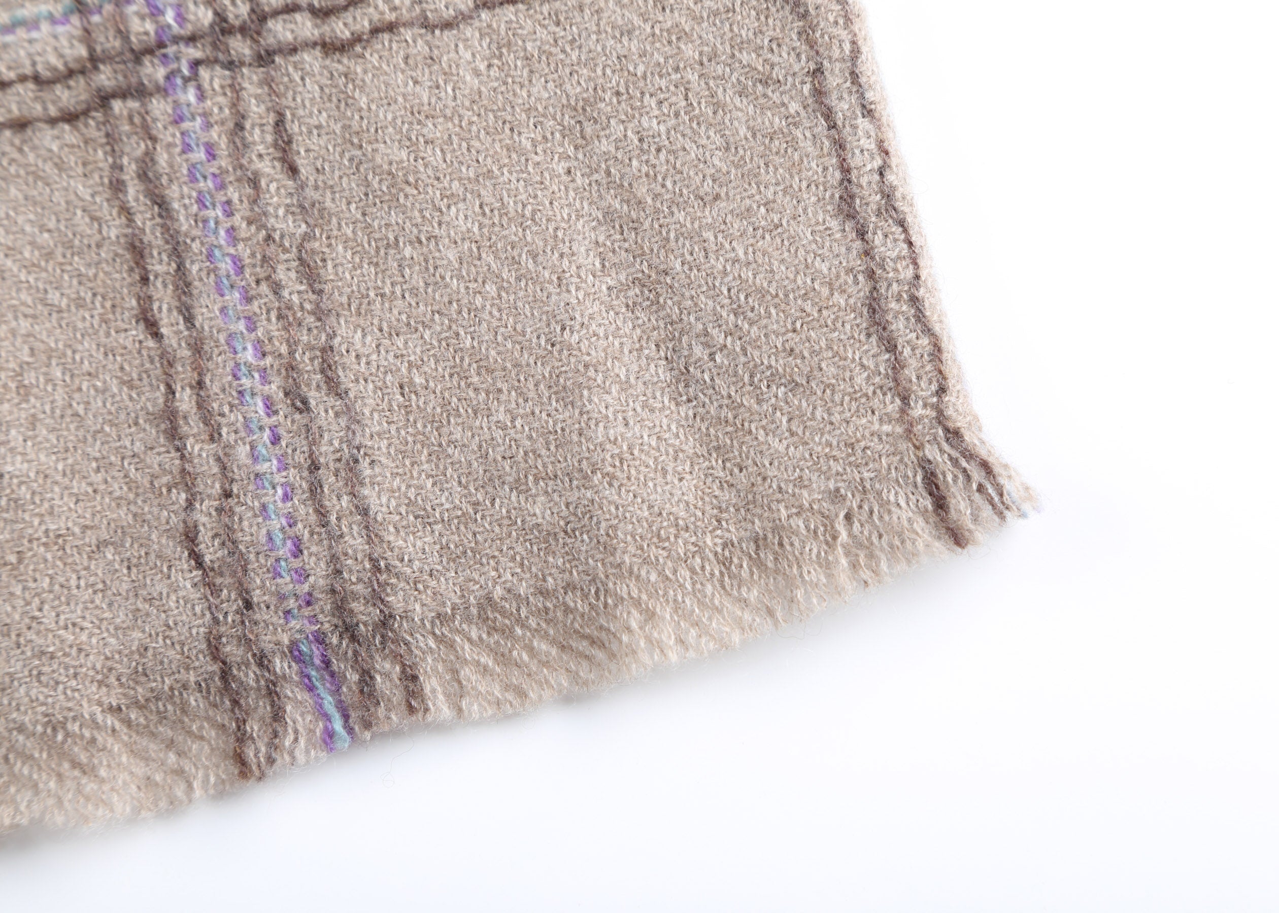 Valle Plaid Cashmere Shawl