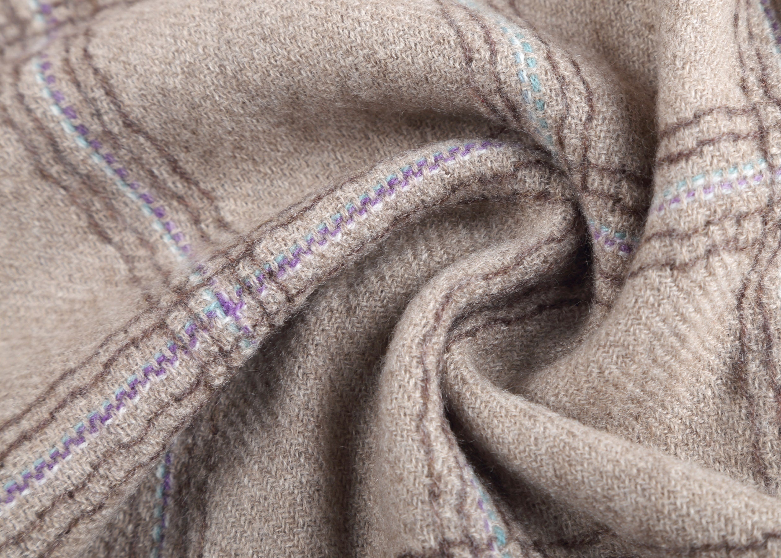 Valle Plaid Cashmere Shawl