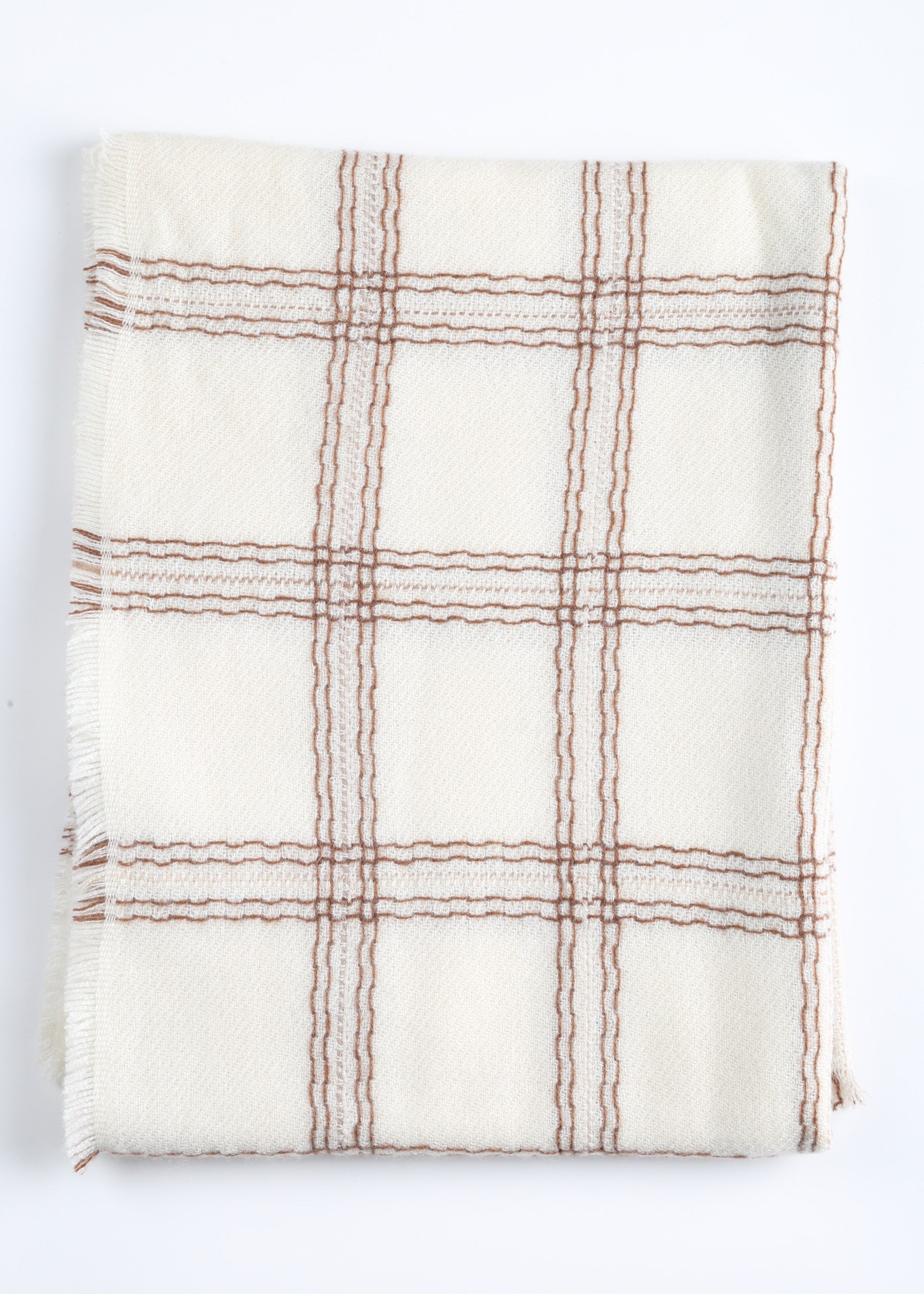 Valle Plaid Cashmere Shawl