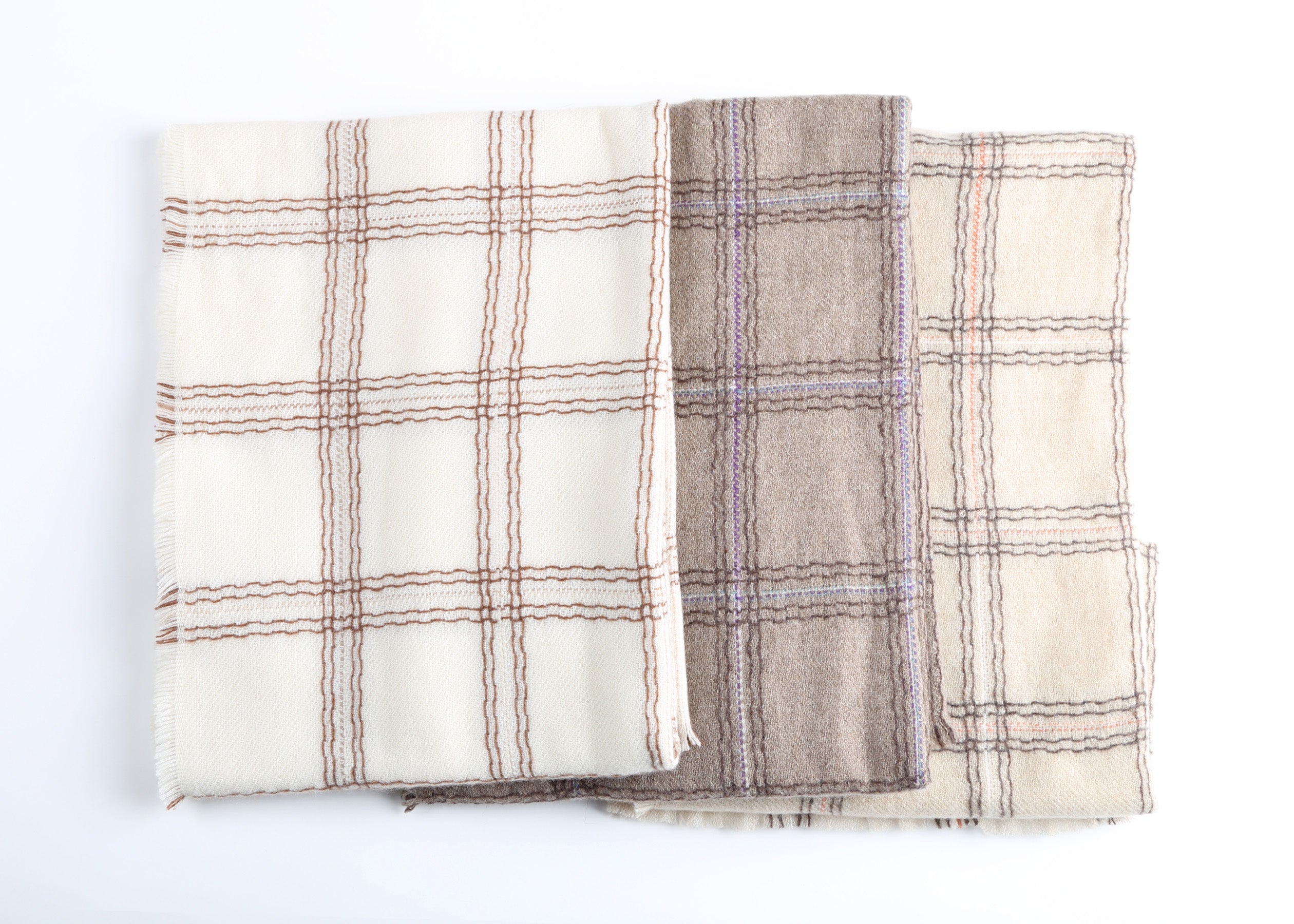 Valle Plaid Cashmere Shawl