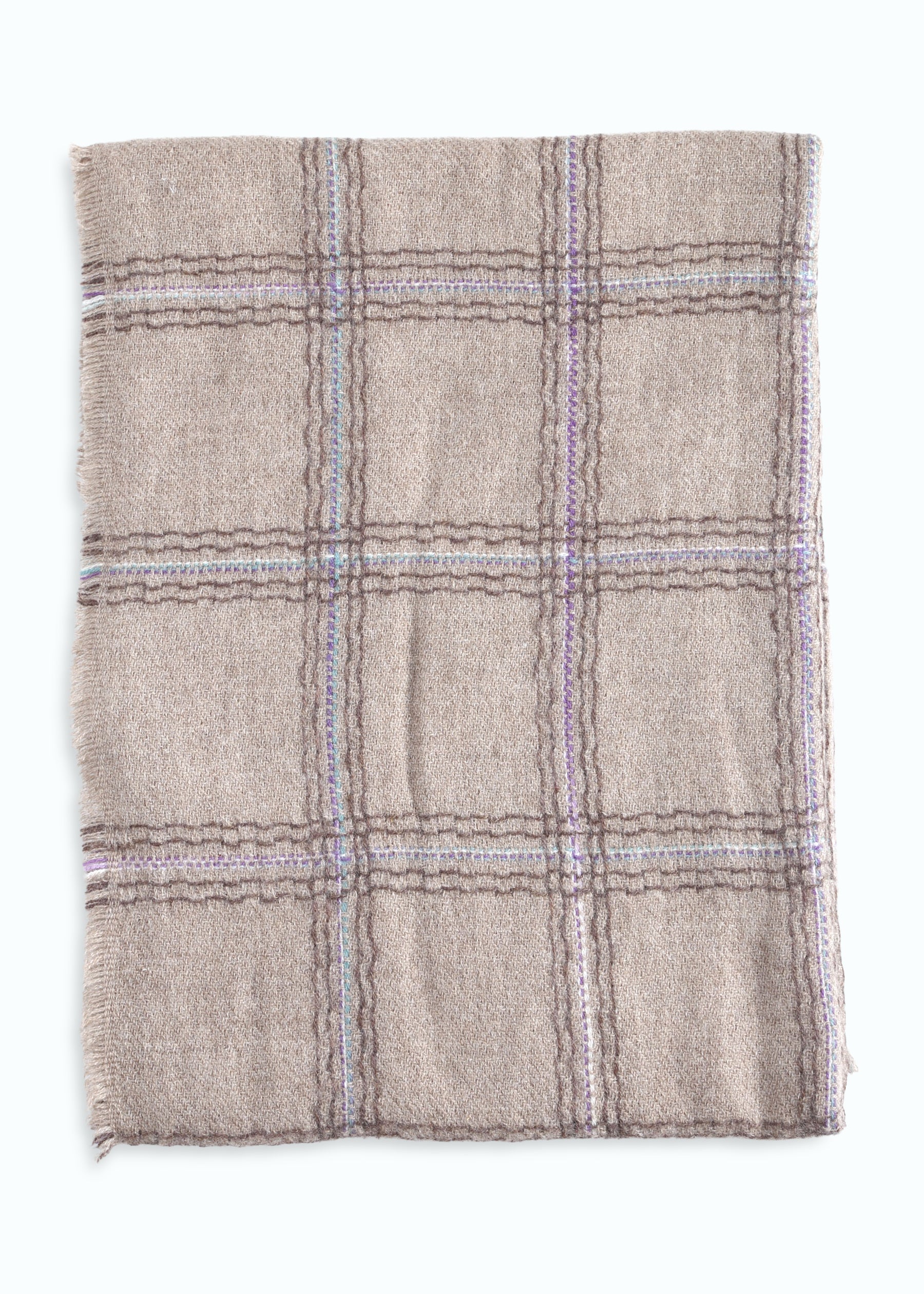 Valle Plaid Cashmere Shawl