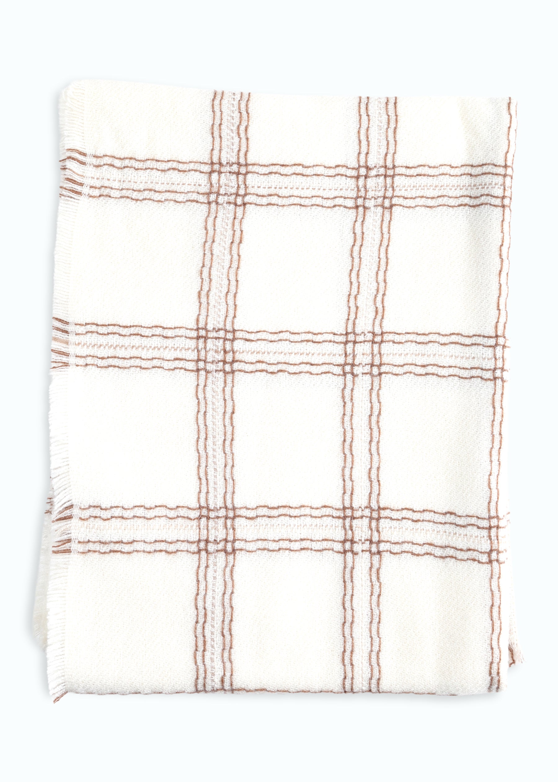 Valle Plaid Cashmere Shawl