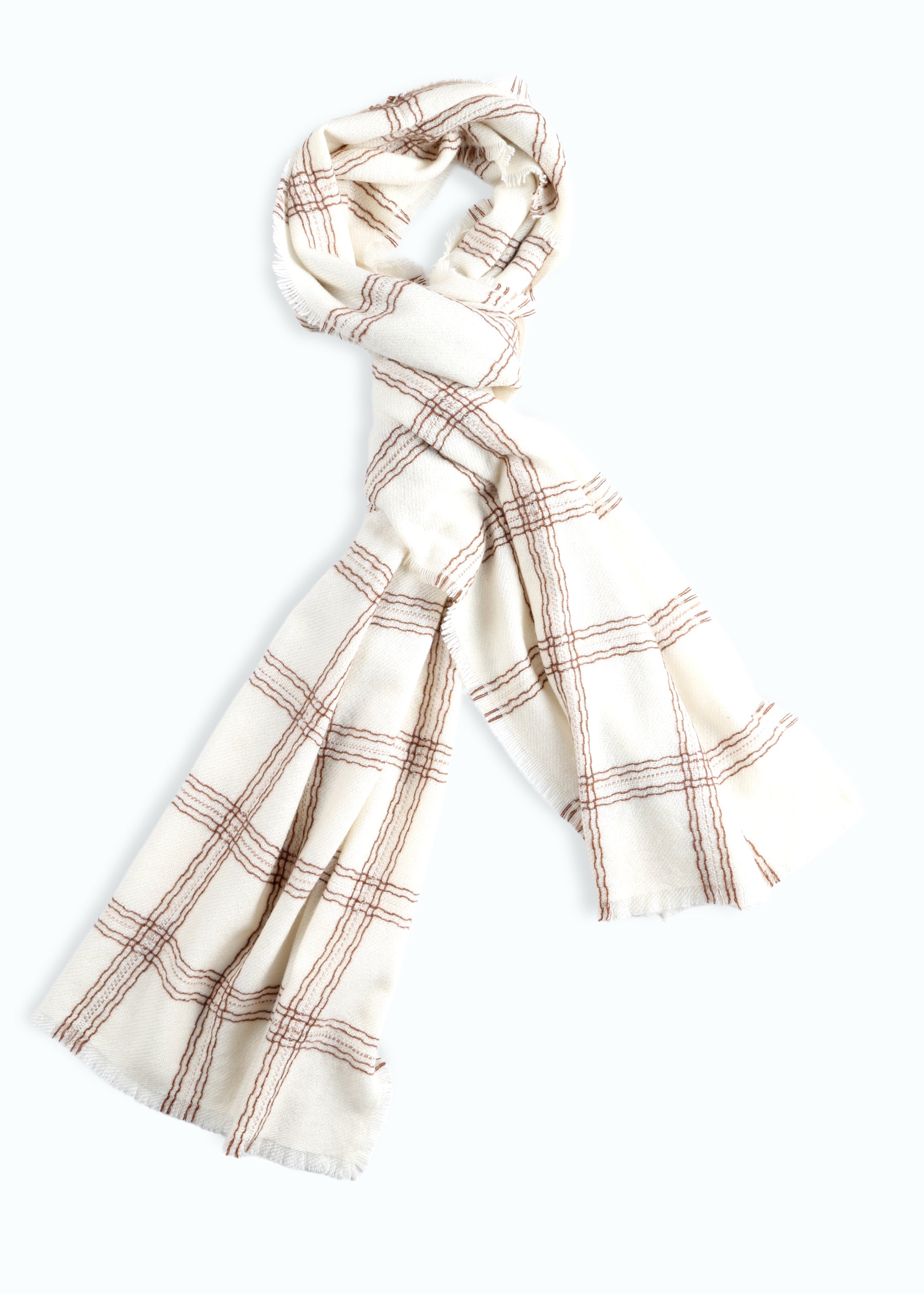 Valle Plaid Cashmere Shawl