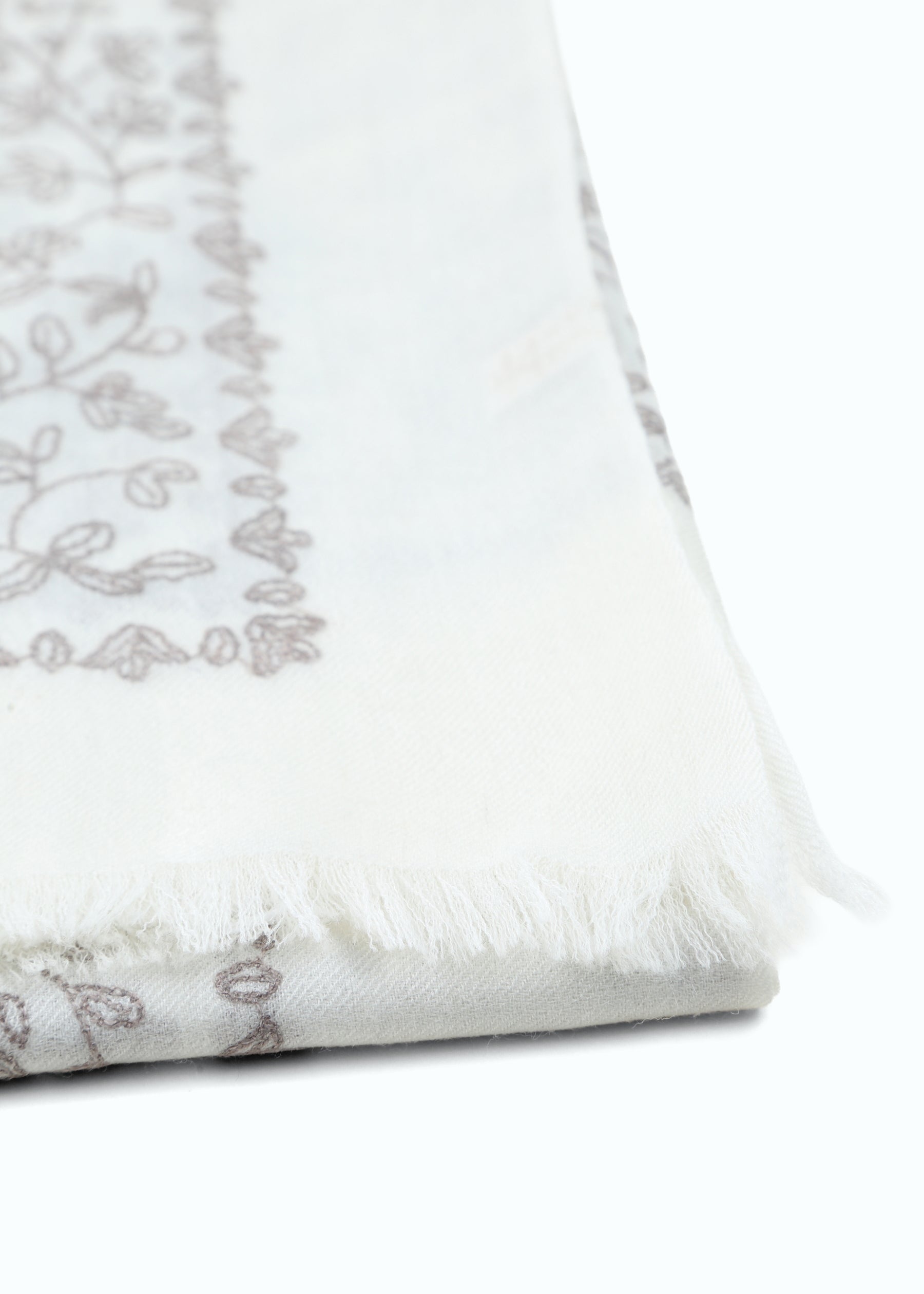 Ricciola Hand-Embroidered Shawl