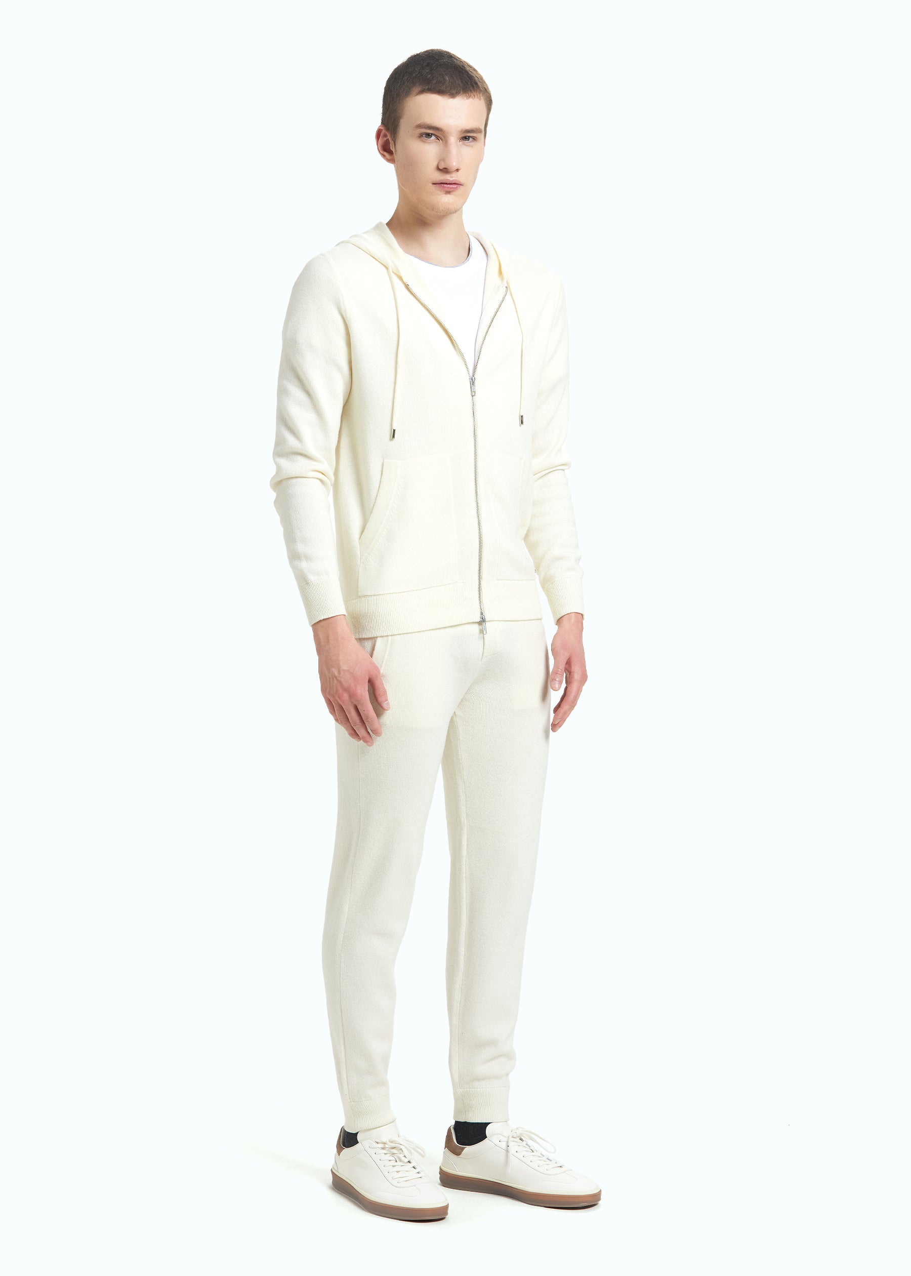 Brio Men's Cashmere Zip Hoodie