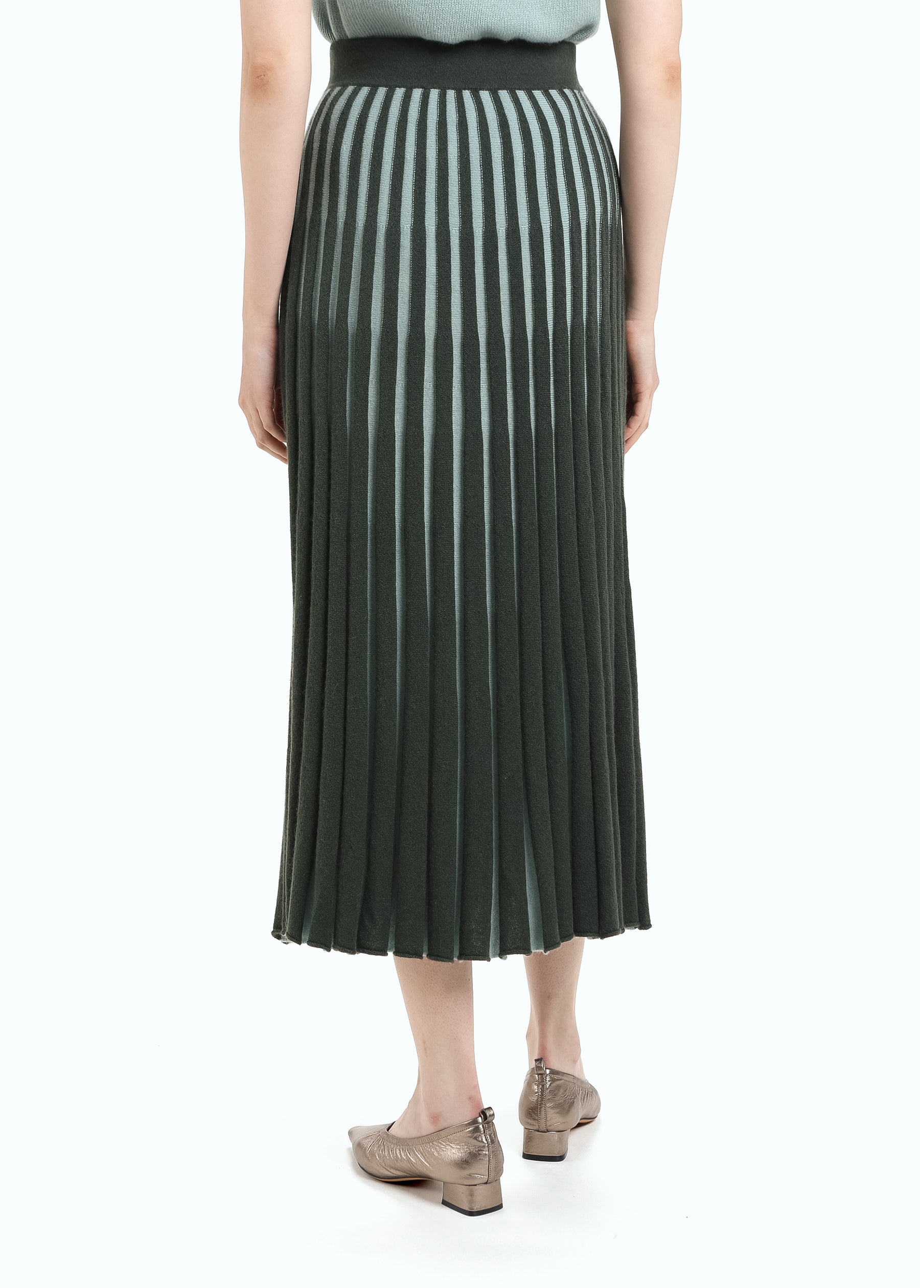 Two-Tone Maxi Skirt