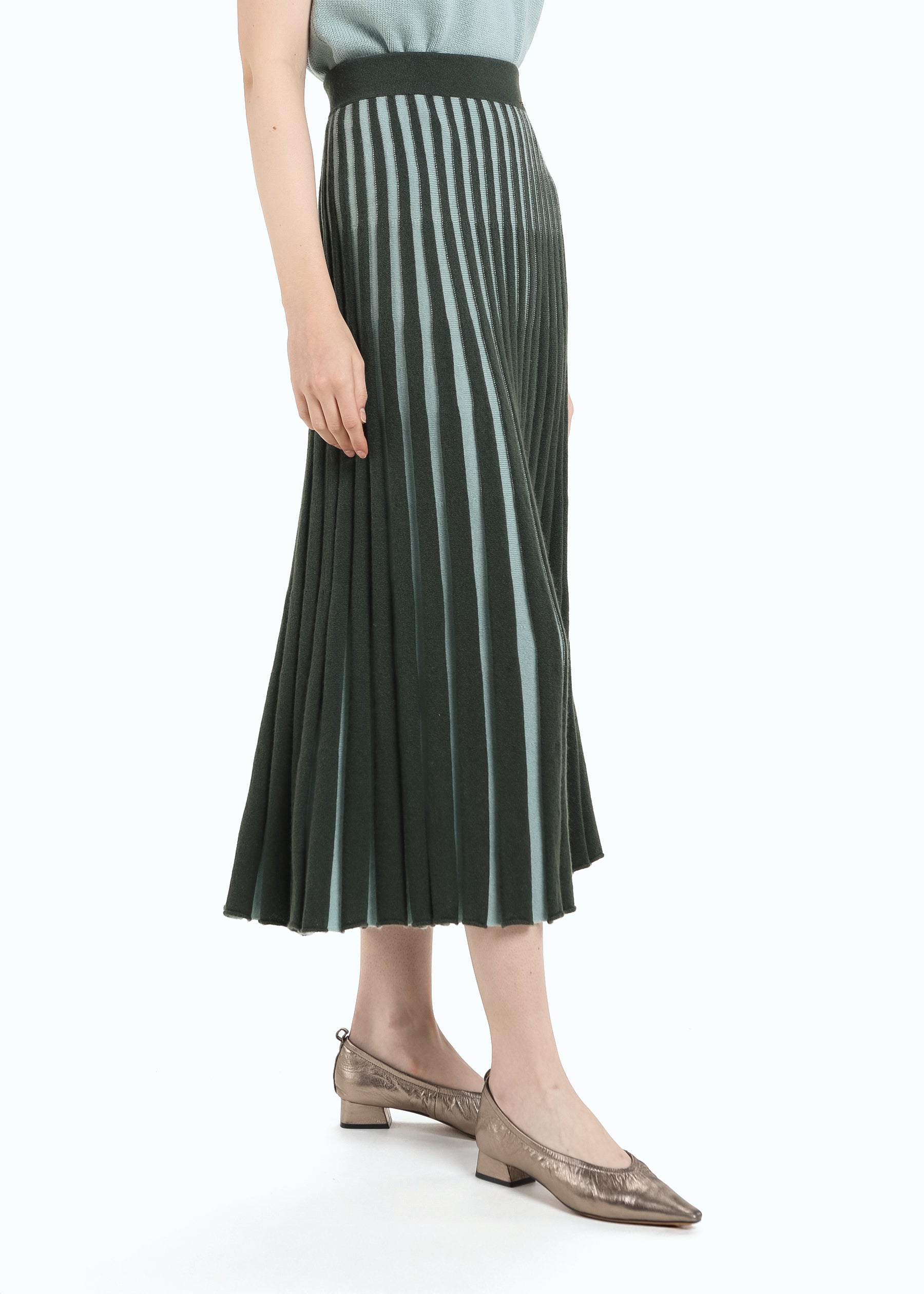 Two-Tone Maxi Skirt