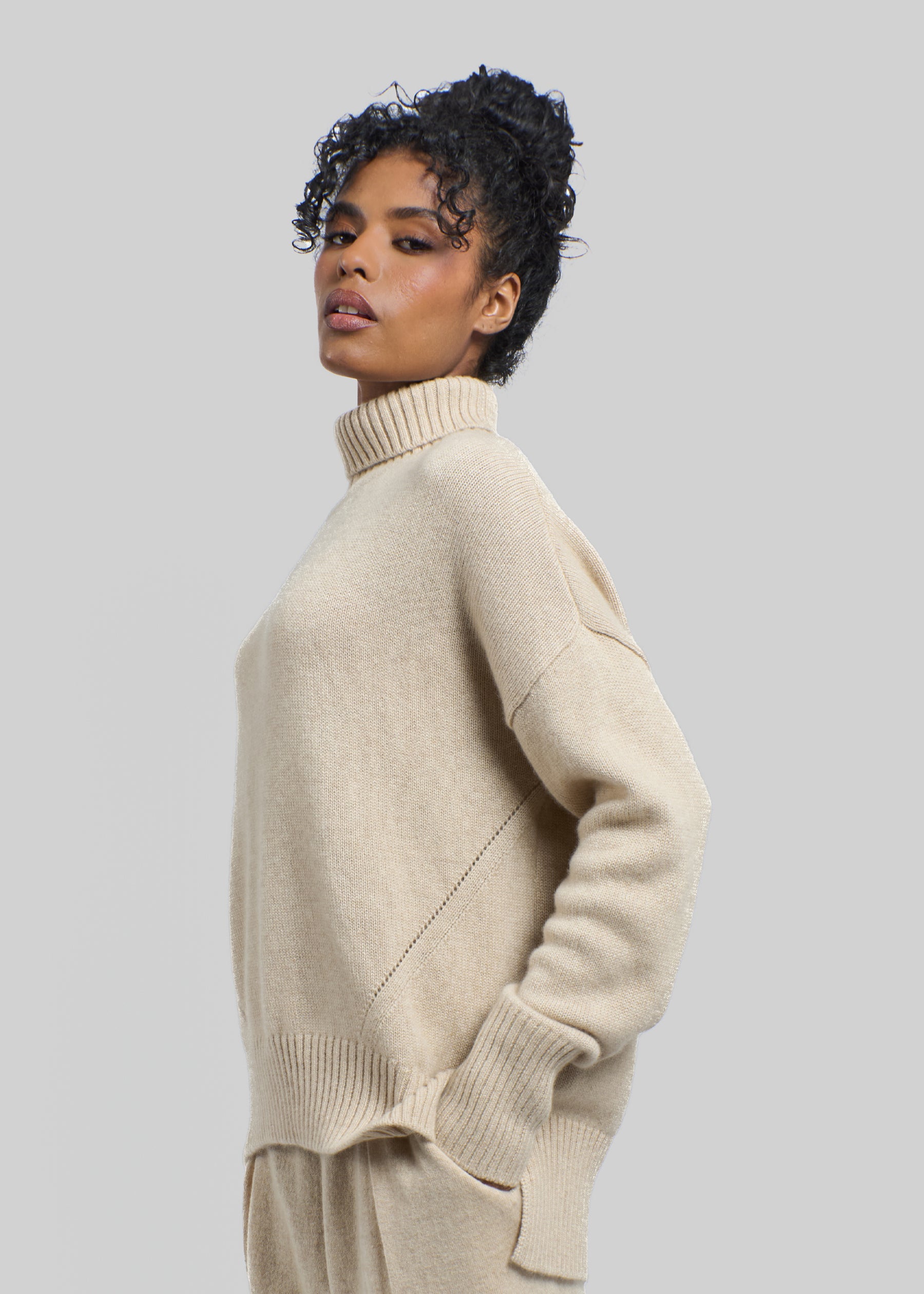 Corto High Neck Cashmere Jumper
