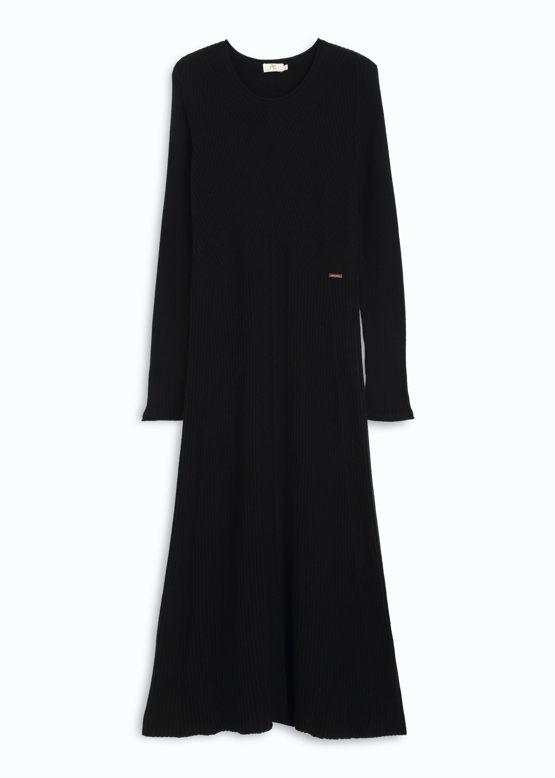 Venezia Ribbed Cashmere Maxi Dress In Black